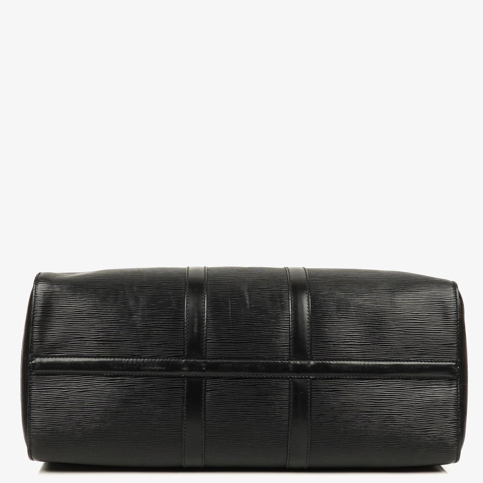 Louis Vuitton Keepall 45 Reisetasche aus schwarzem Epi Leder