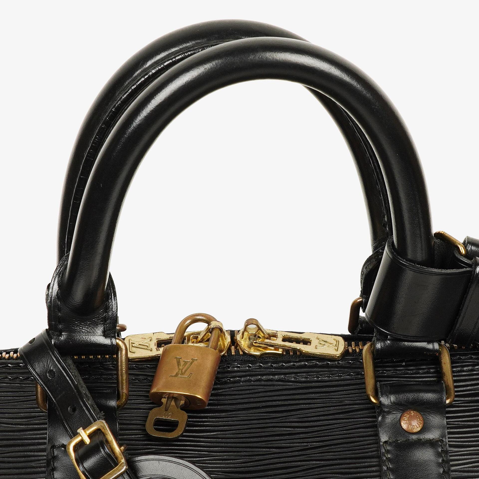 Louis Vuitton Keepall 45 Reisetasche aus schwarzem Epi Leder