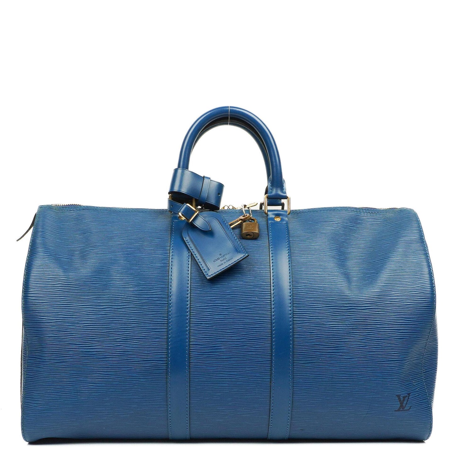Louis Vuitton Keepall 45 Reisetasche aus blauem Epi Leder, 1996