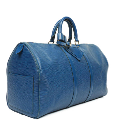 Louis Vuitton Keepall 45 Reisetasche aus blauem Epi Leder, 1996