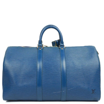 Louis Vuitton Keepall 45 Reisetasche aus blauem Epi Leder, 1996