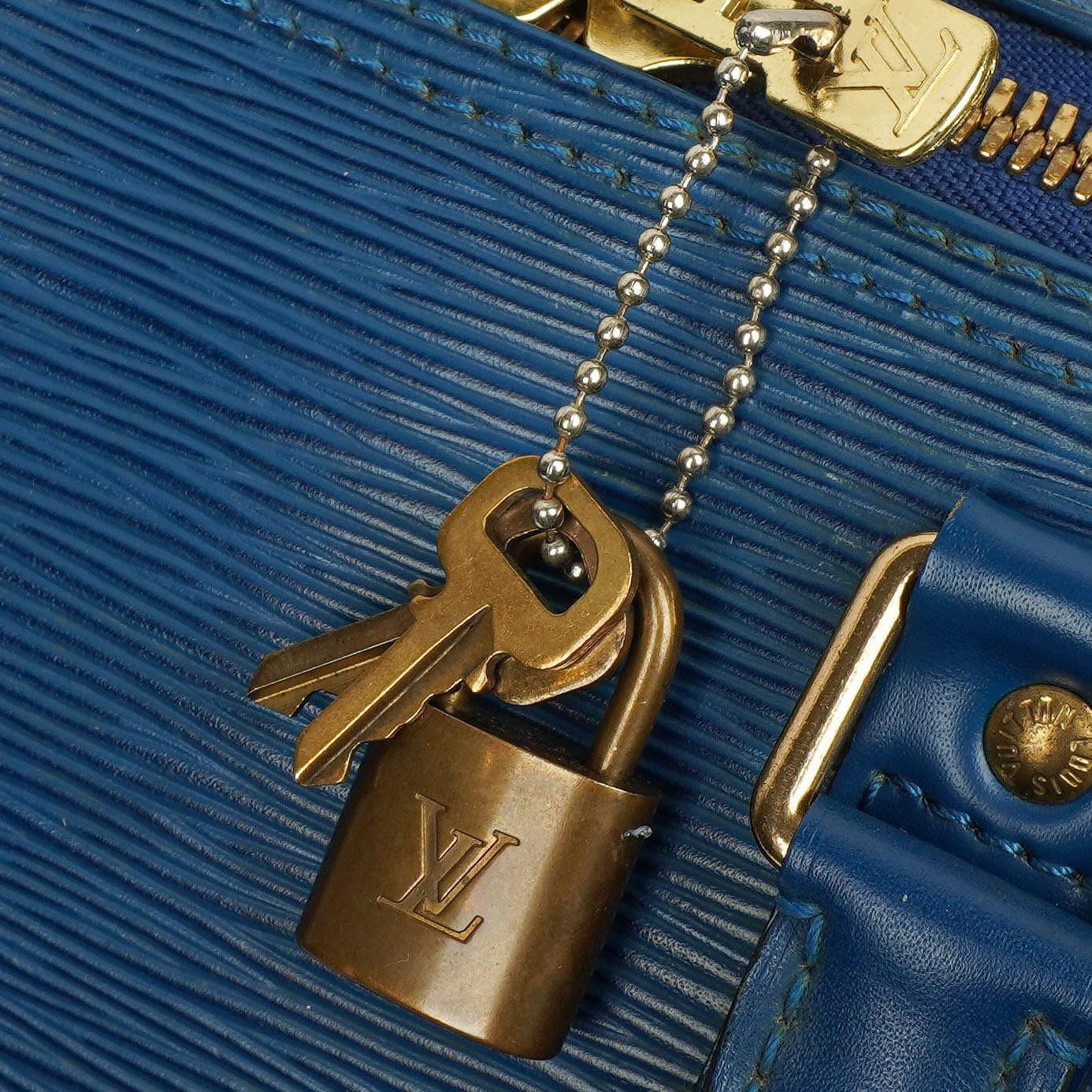 Louis Vuitton Keepall 45 Reisetasche aus blauem Epi Leder, 1996