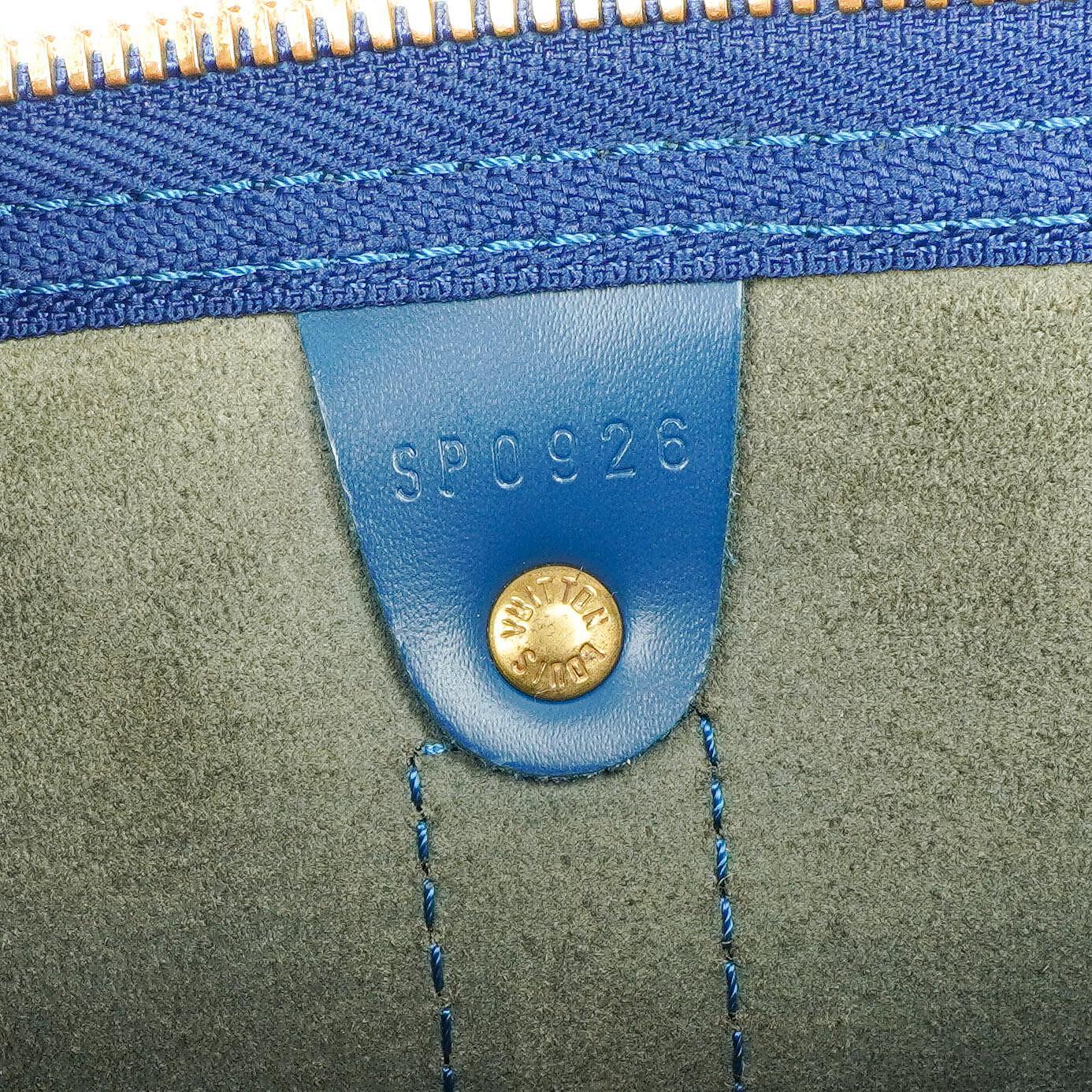 Louis Vuitton Keepall 45 Reisetasche aus blauem Epi Leder, 1996