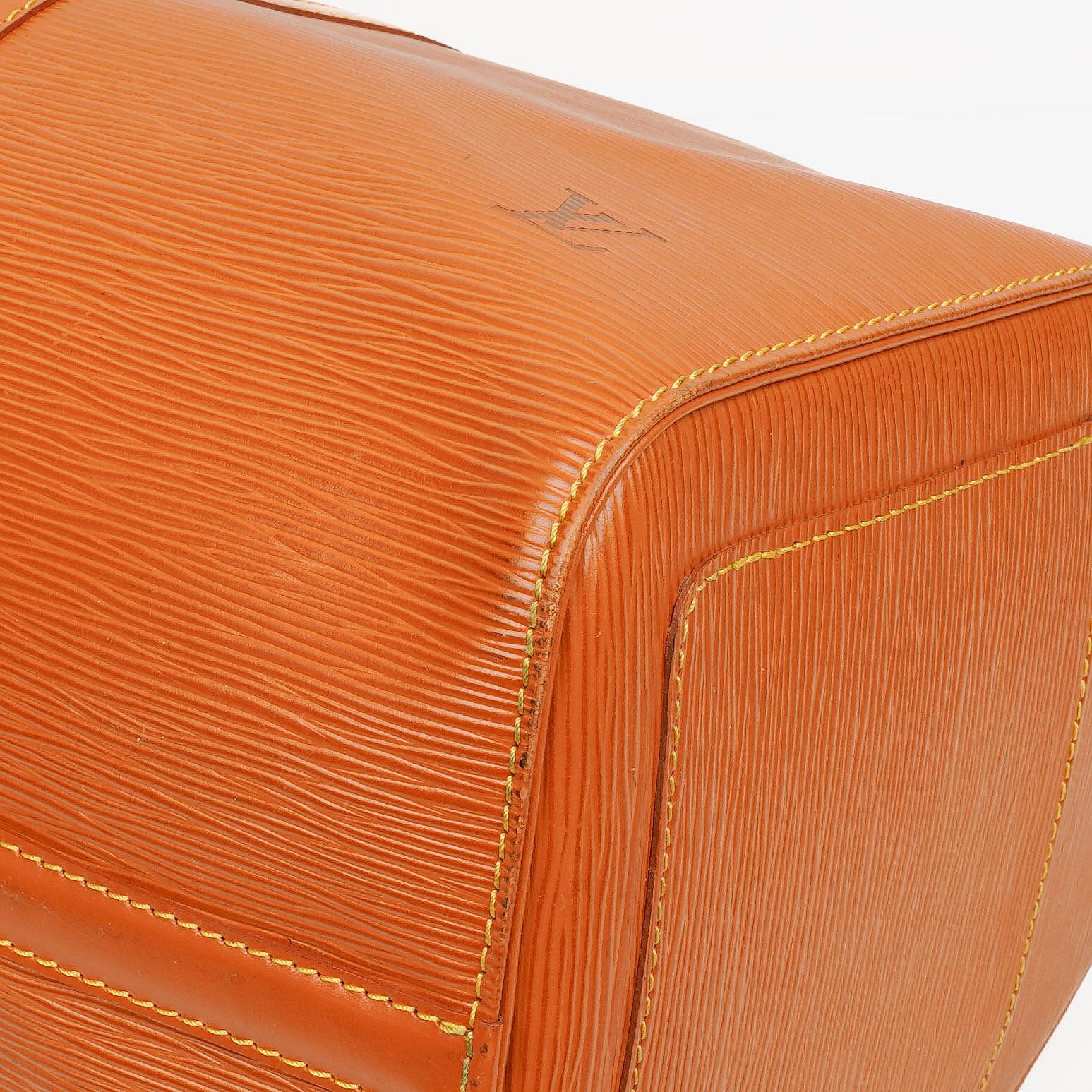 Louis Vuitton Keepall 45 Reisetasche in Cognac aus Epi Leder