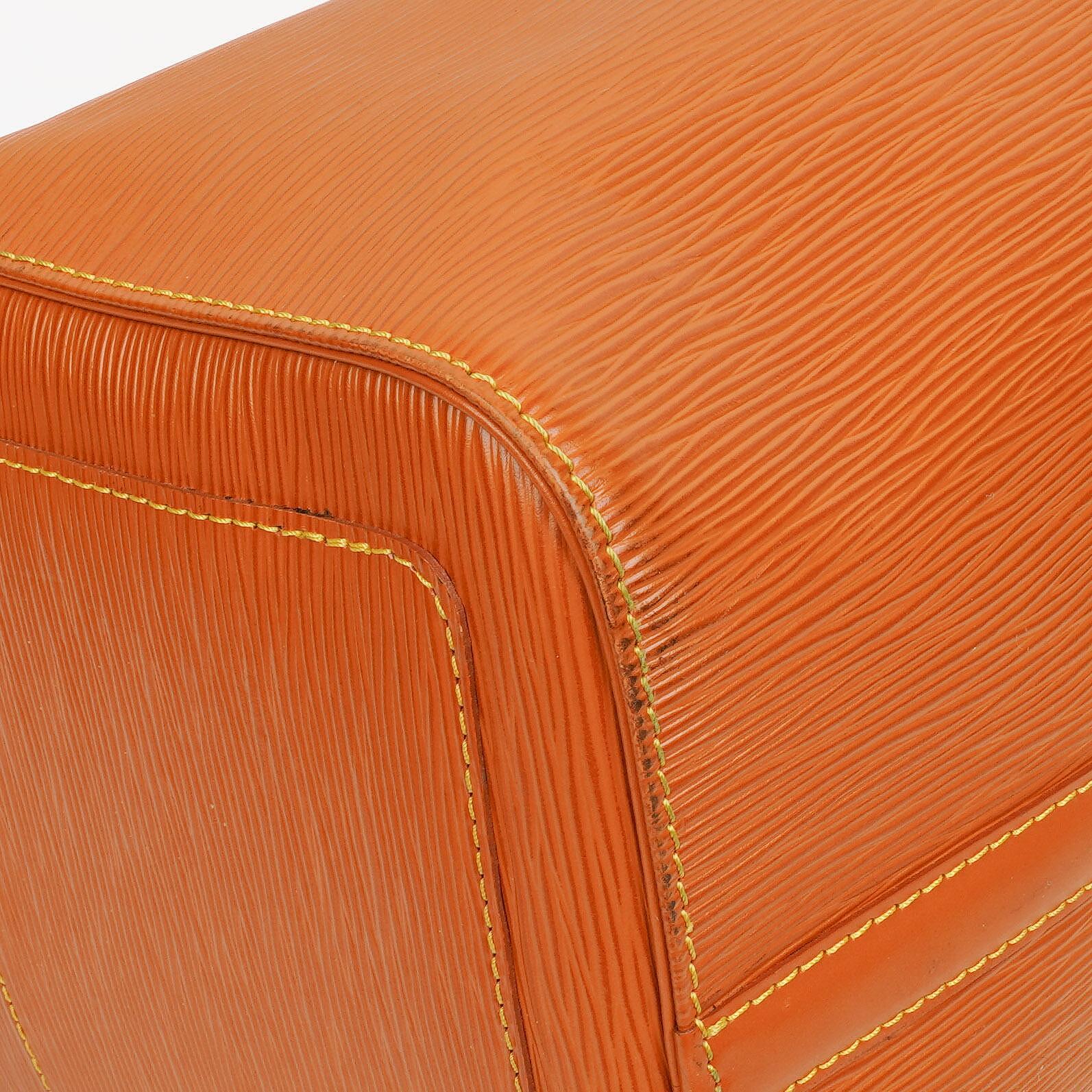 Louis Vuitton Keepall 45 Reisetasche in Cognac aus Epi Leder