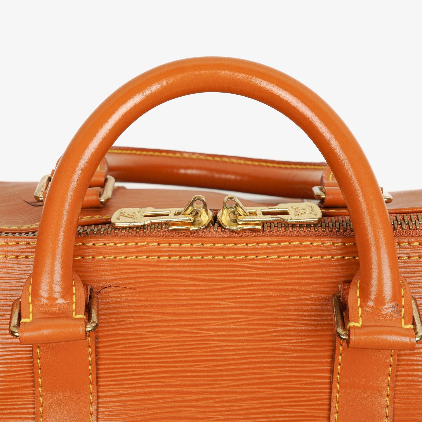 Louis Vuitton Keepall 45 Reisetasche in Cognac aus Epi Leder