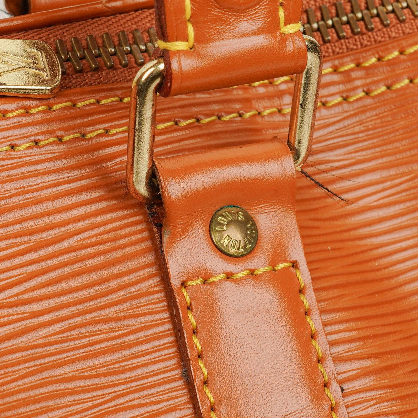 Louis Vuitton Keepall 45 Reisetasche in Cognac aus Epi Leder