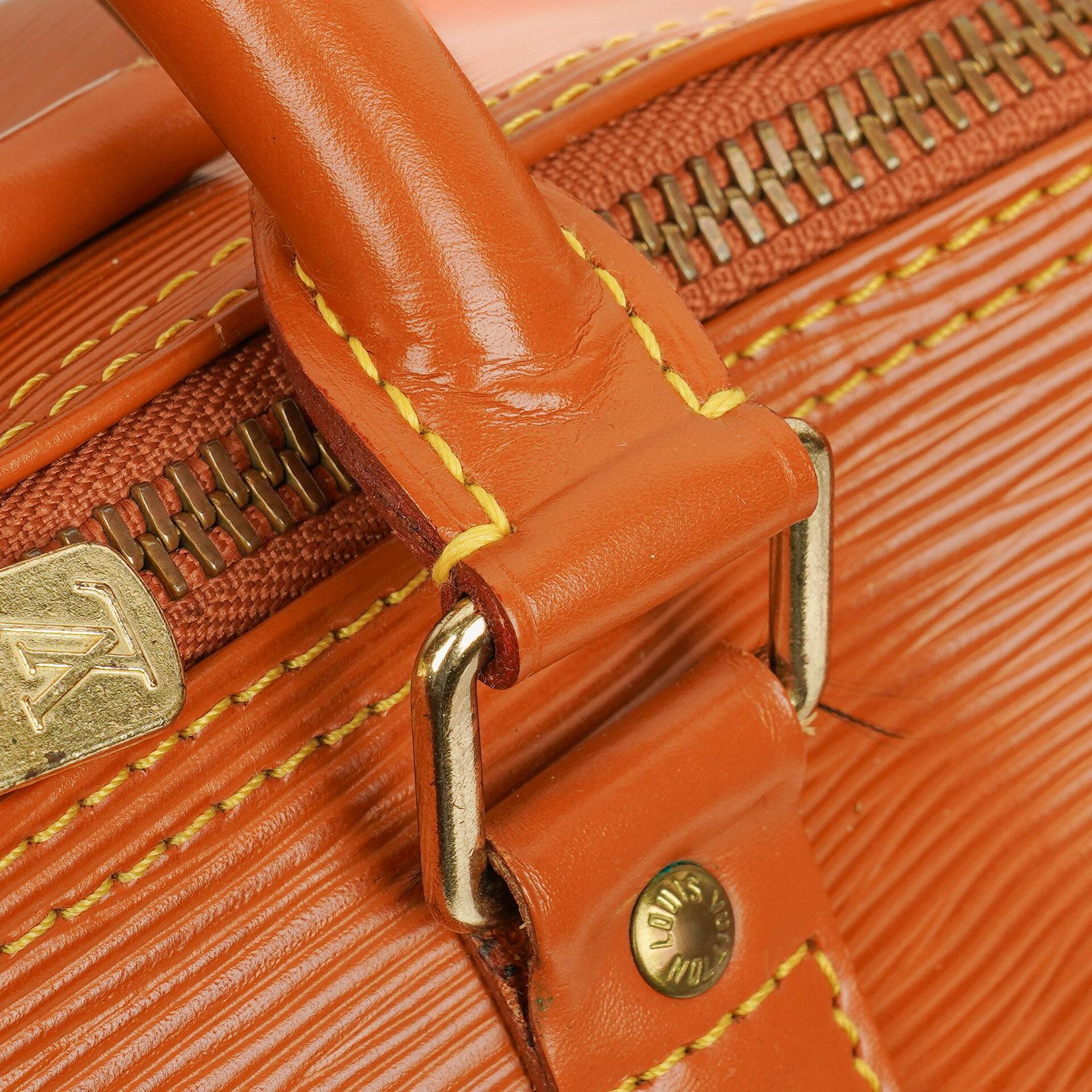 Louis Vuitton Keepall 45 Reisetasche in Cognac aus Epi Leder