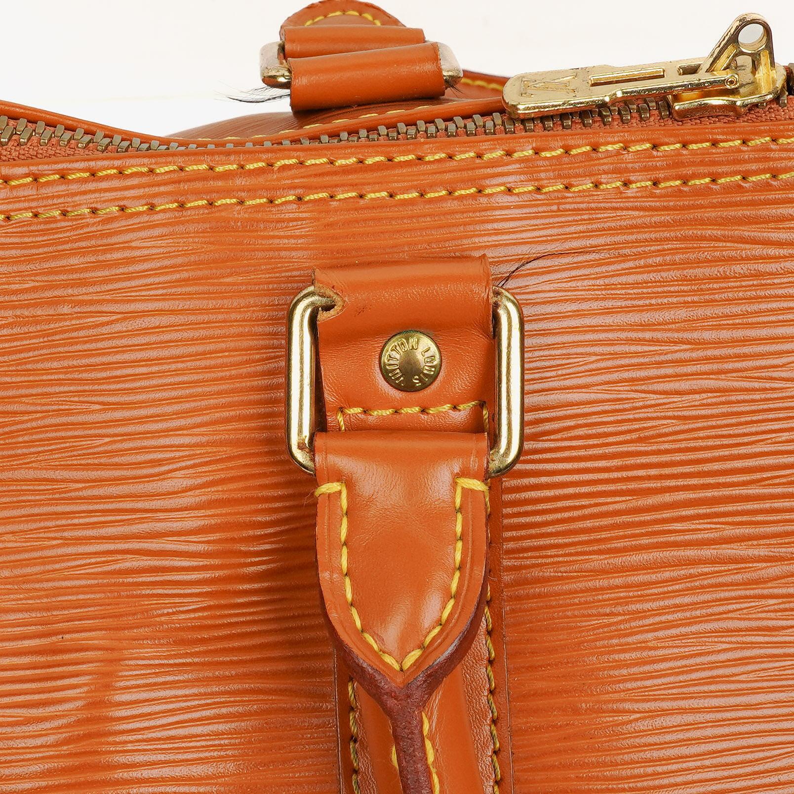 Louis Vuitton Keepall 45 Reisetasche in Cognac aus Epi Leder