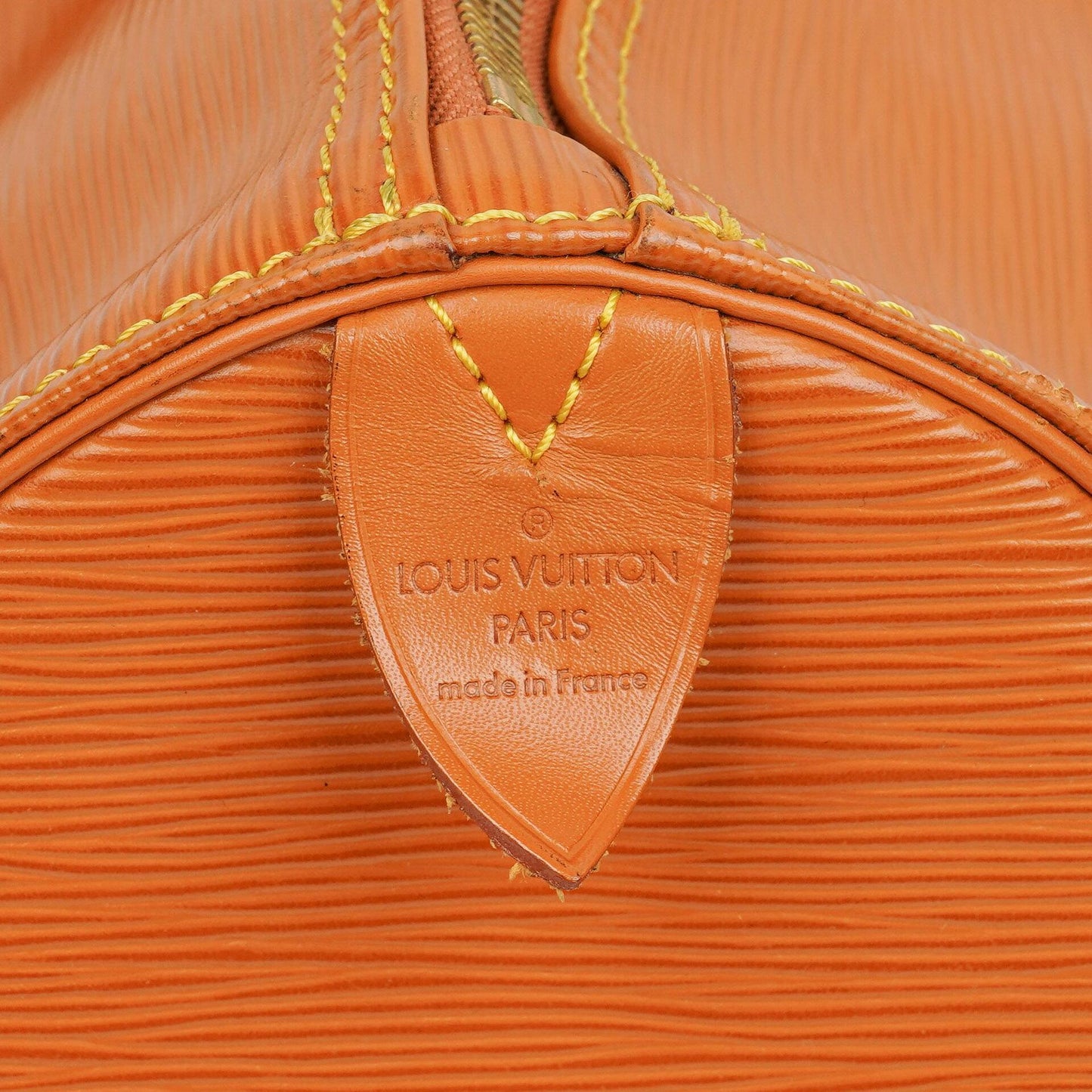 Louis Vuitton Keepall 45 Reisetasche in Cognac aus Epi Leder