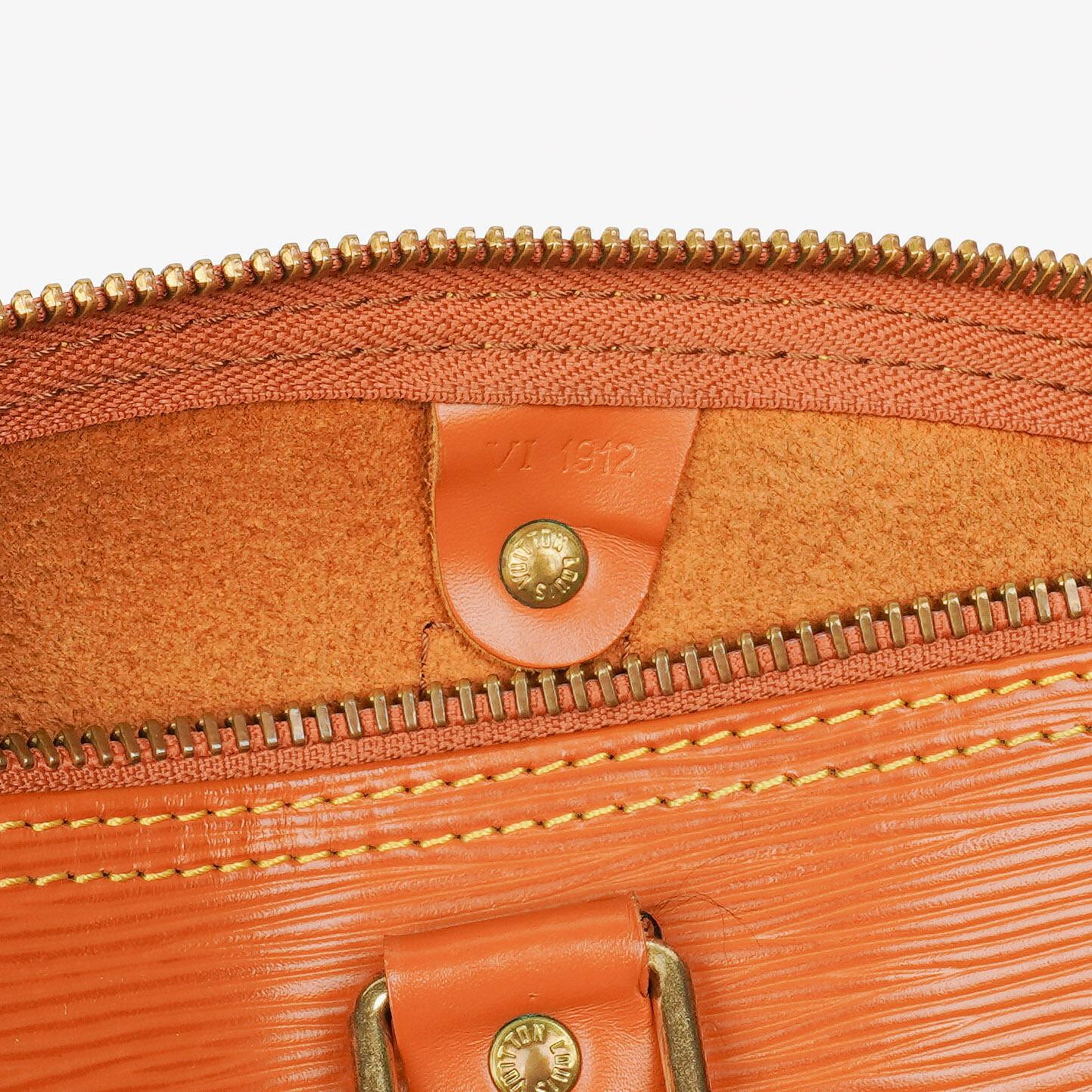 Louis Vuitton Keepall 45 Reisetasche in Cognac aus Epi Leder