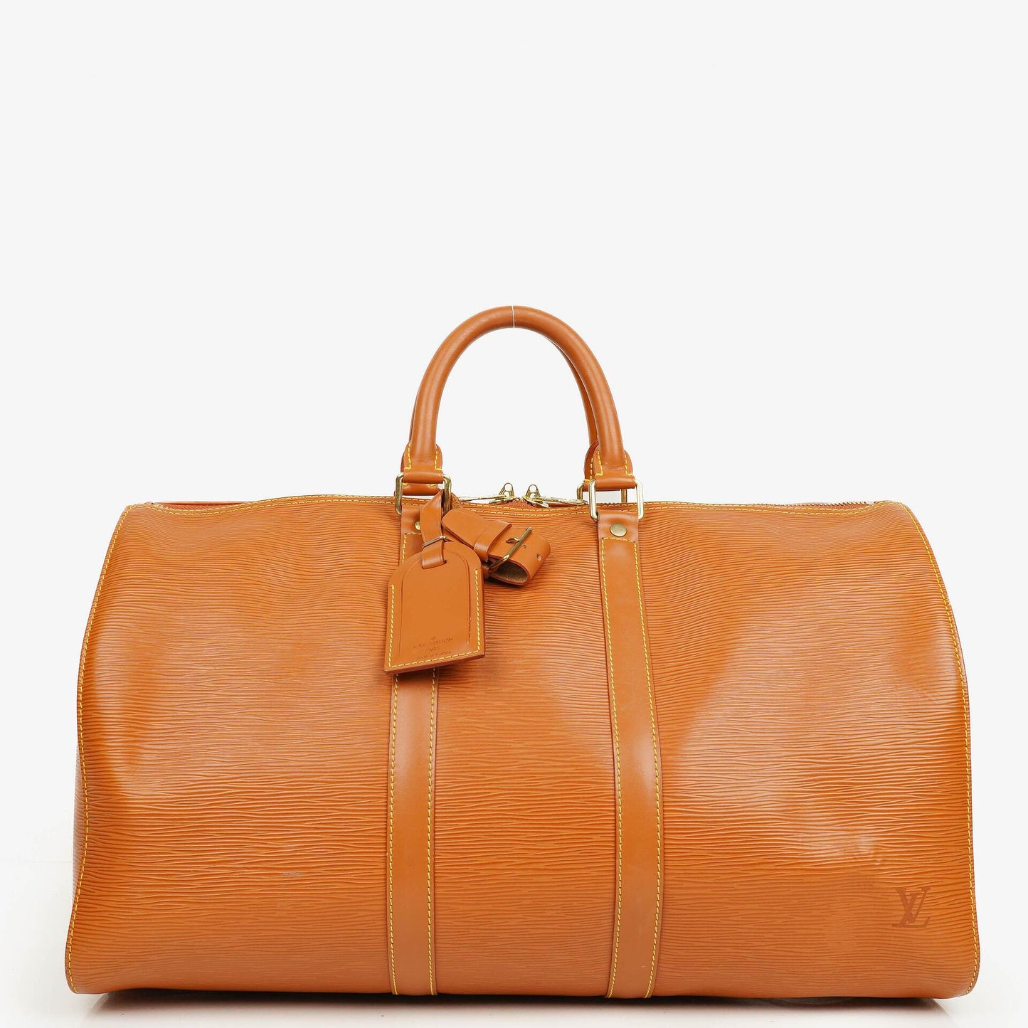 Louis Vuitton Keepall 45 Reisetasche aus cognacfarbenem Epi Leder