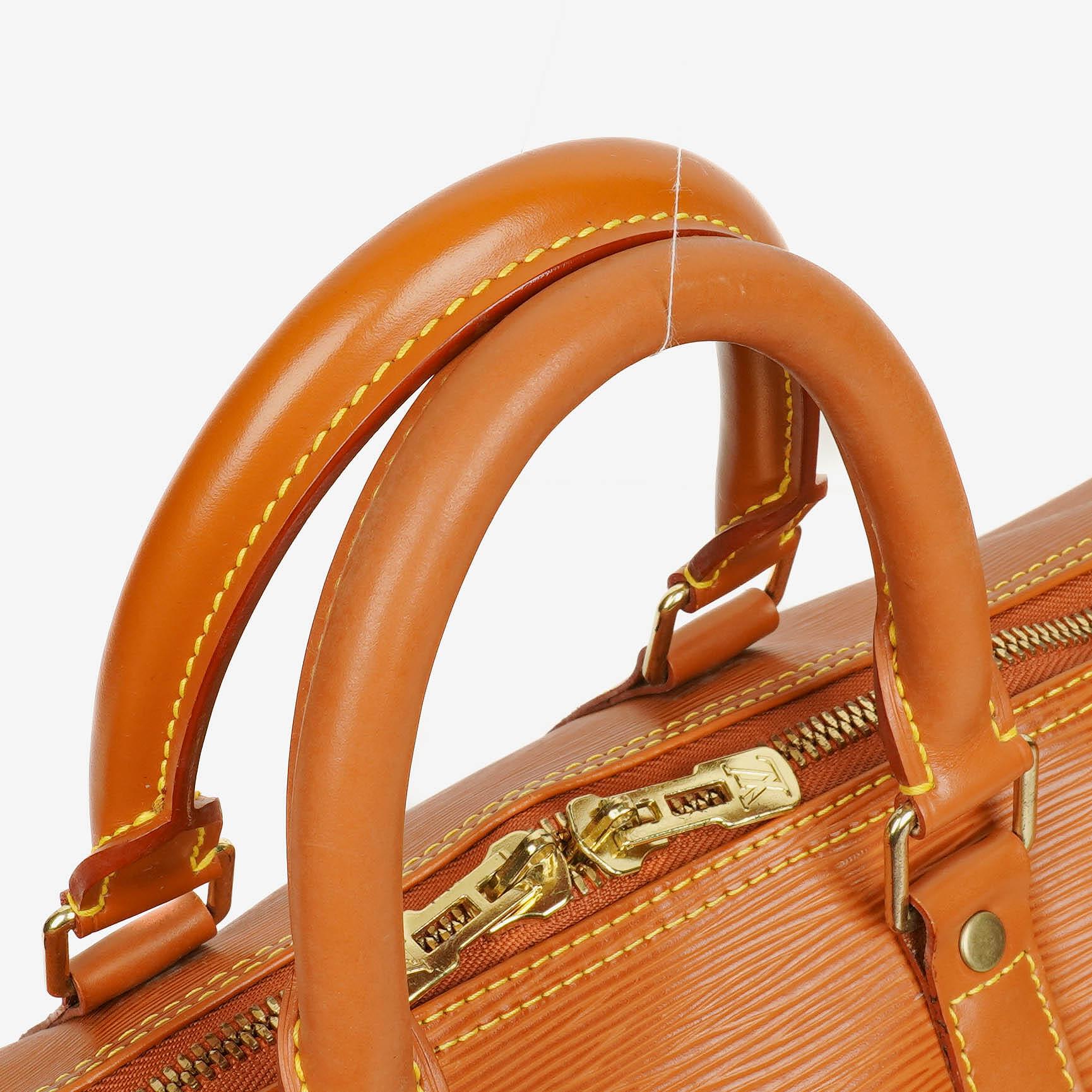 Louis Vuitton Keepall 45 Reisetasche aus cognacfarbenem Epi Leder