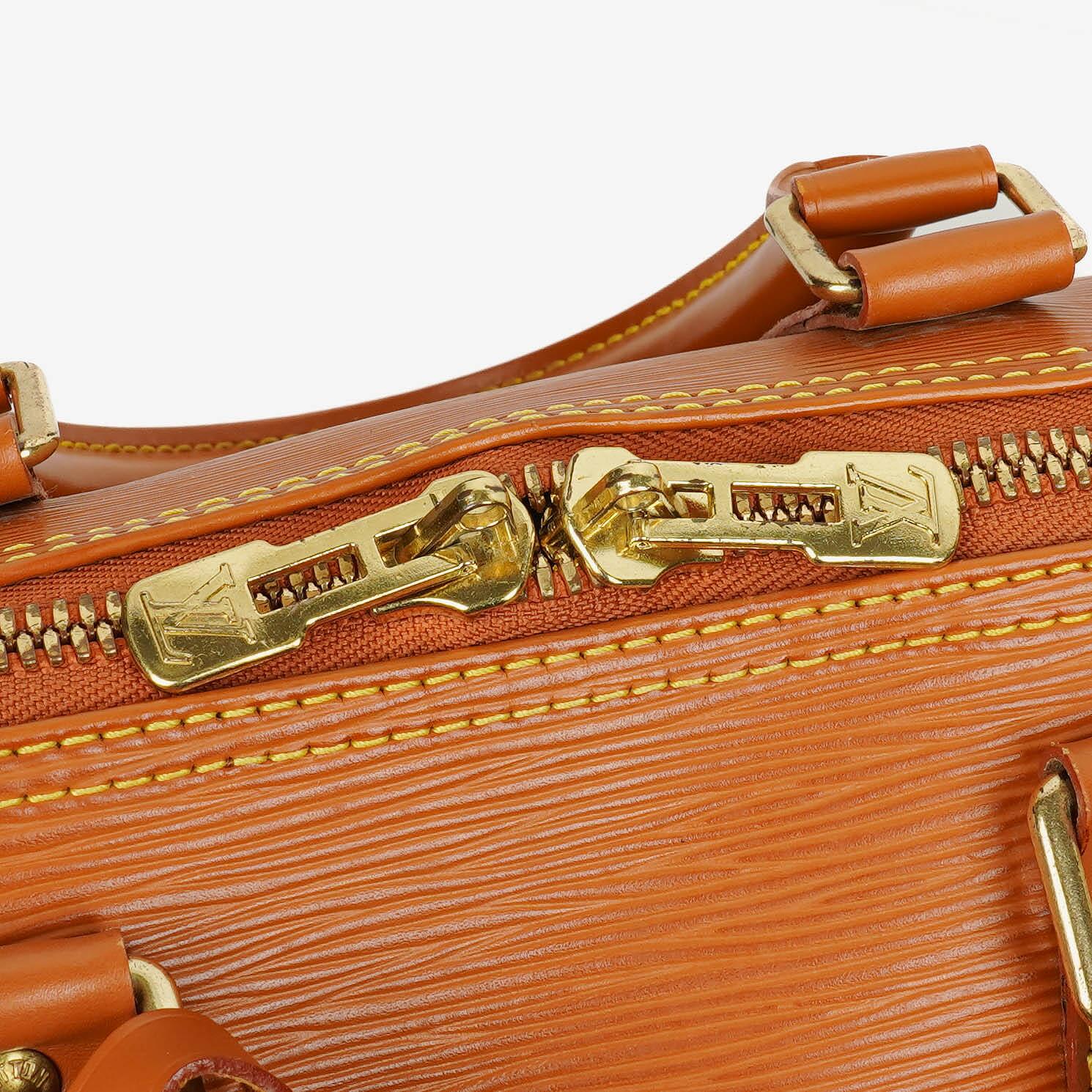 Louis Vuitton Keepall 45 Reisetasche aus cognacfarbenem Epi Leder