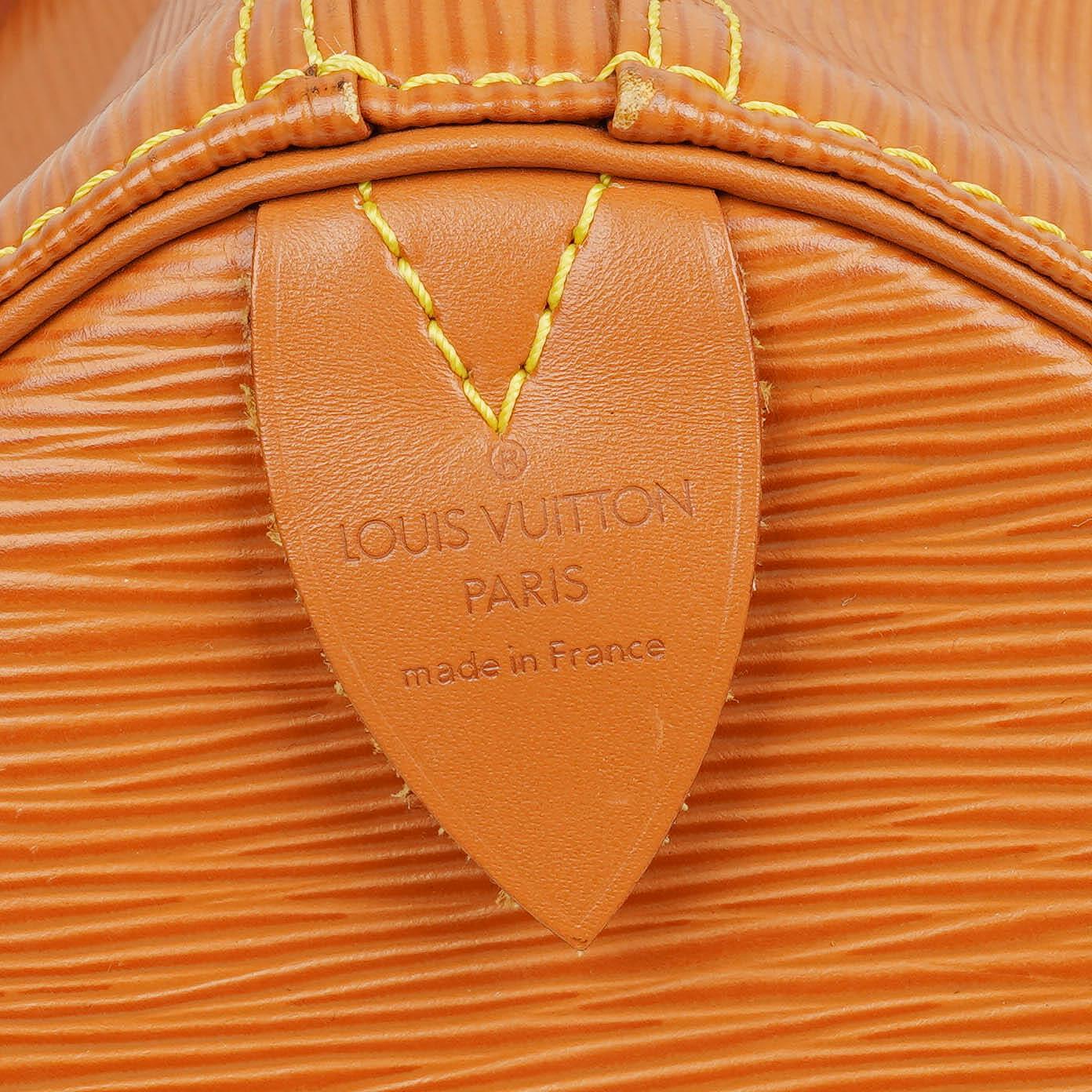 Louis Vuitton Keepall 45 Reisetasche aus cognacfarbenem Epi Leder