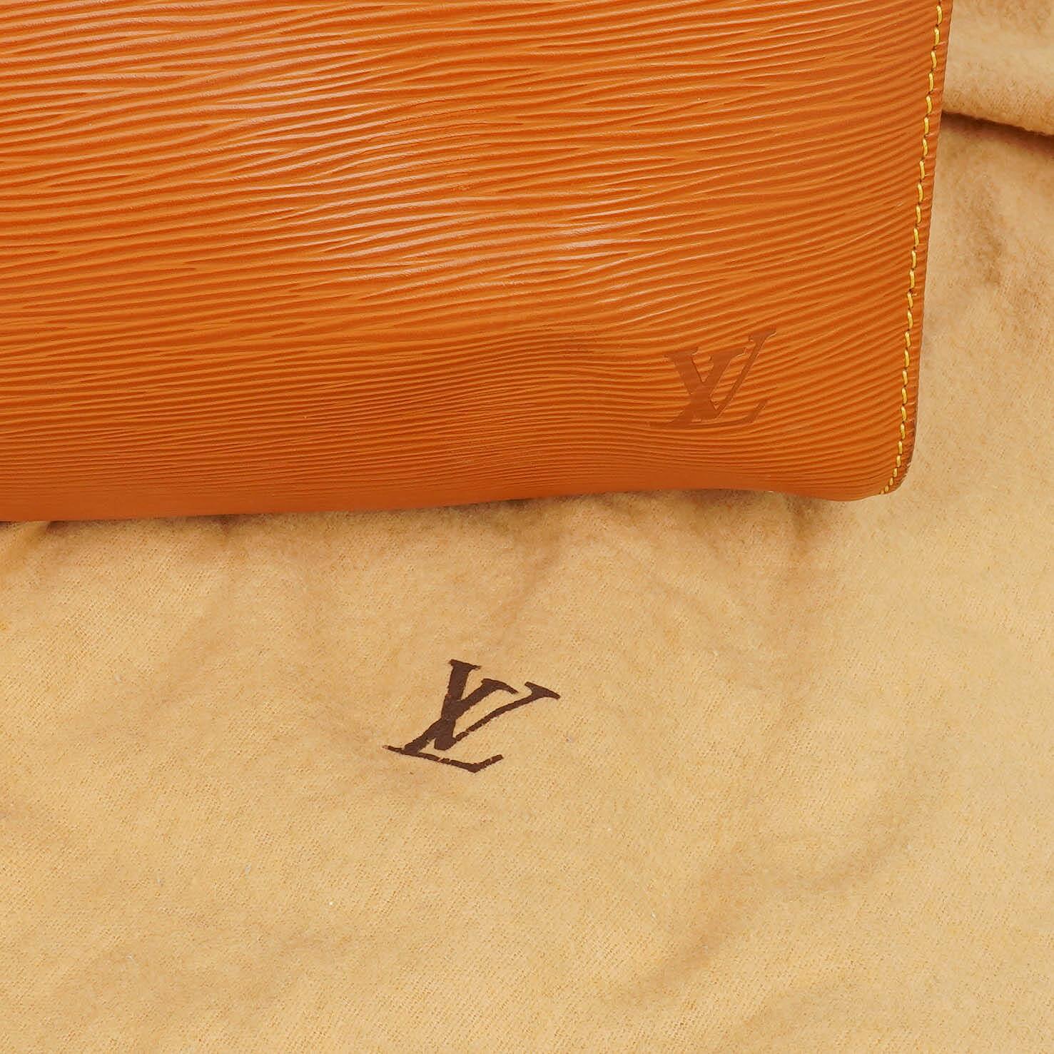 Louis Vuitton Keepall 45 Reisetasche aus cognacfarbenem Epi Leder