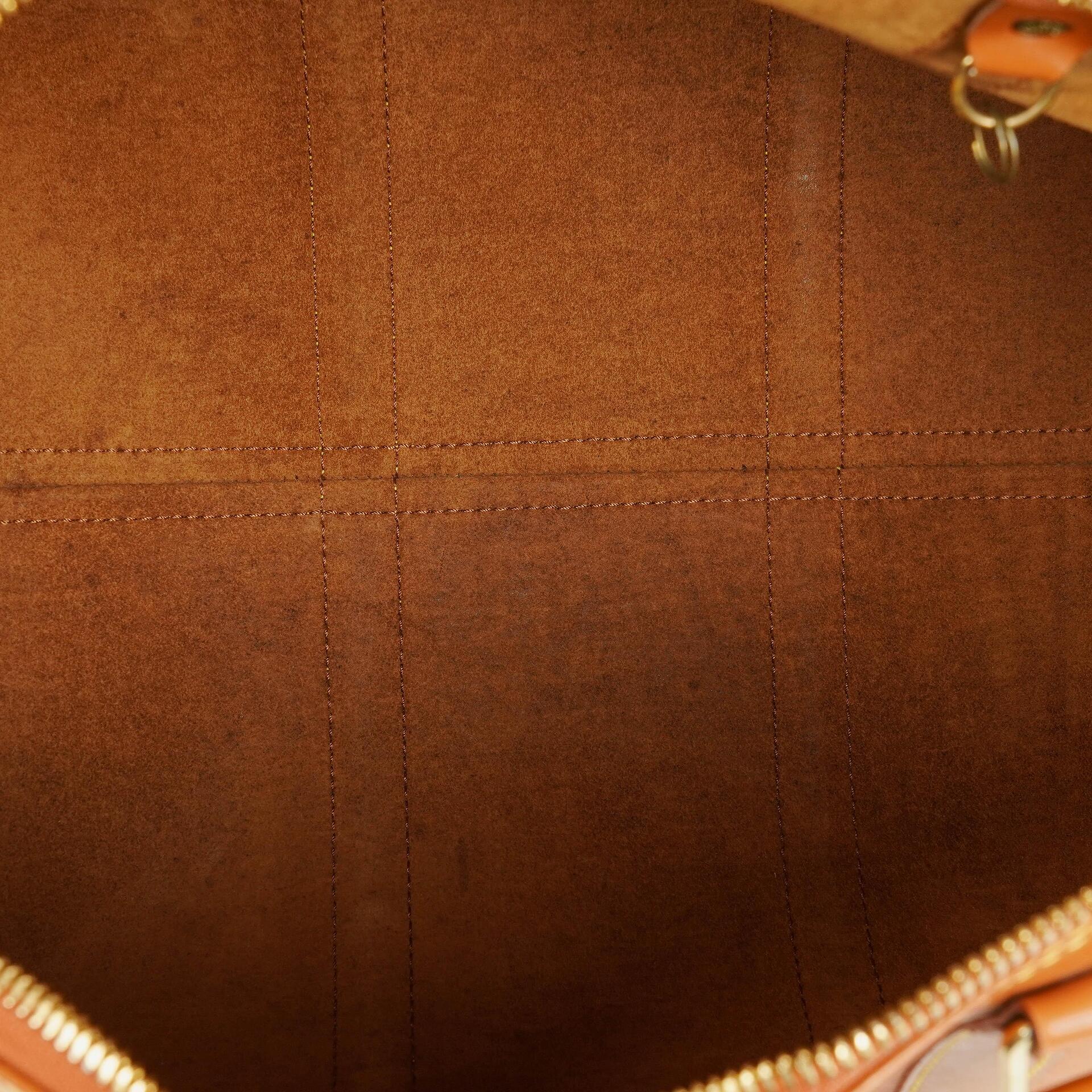 Louis Vuitton Keepall 45 Reisetasche aus cognacfarbenem Epi Leder