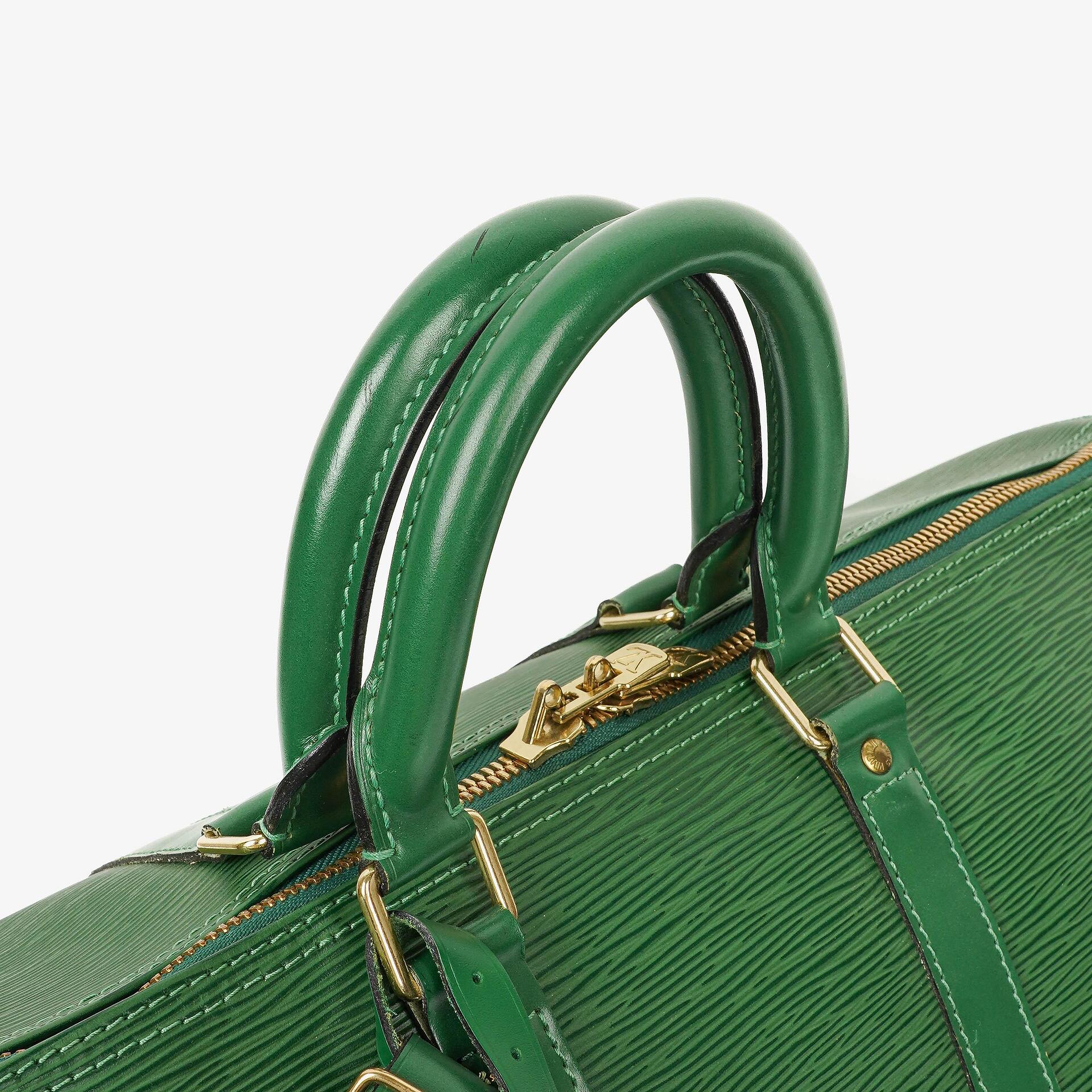 Louis Vuitton Keepall 45 Reisetasche aus grünem Epi Leder