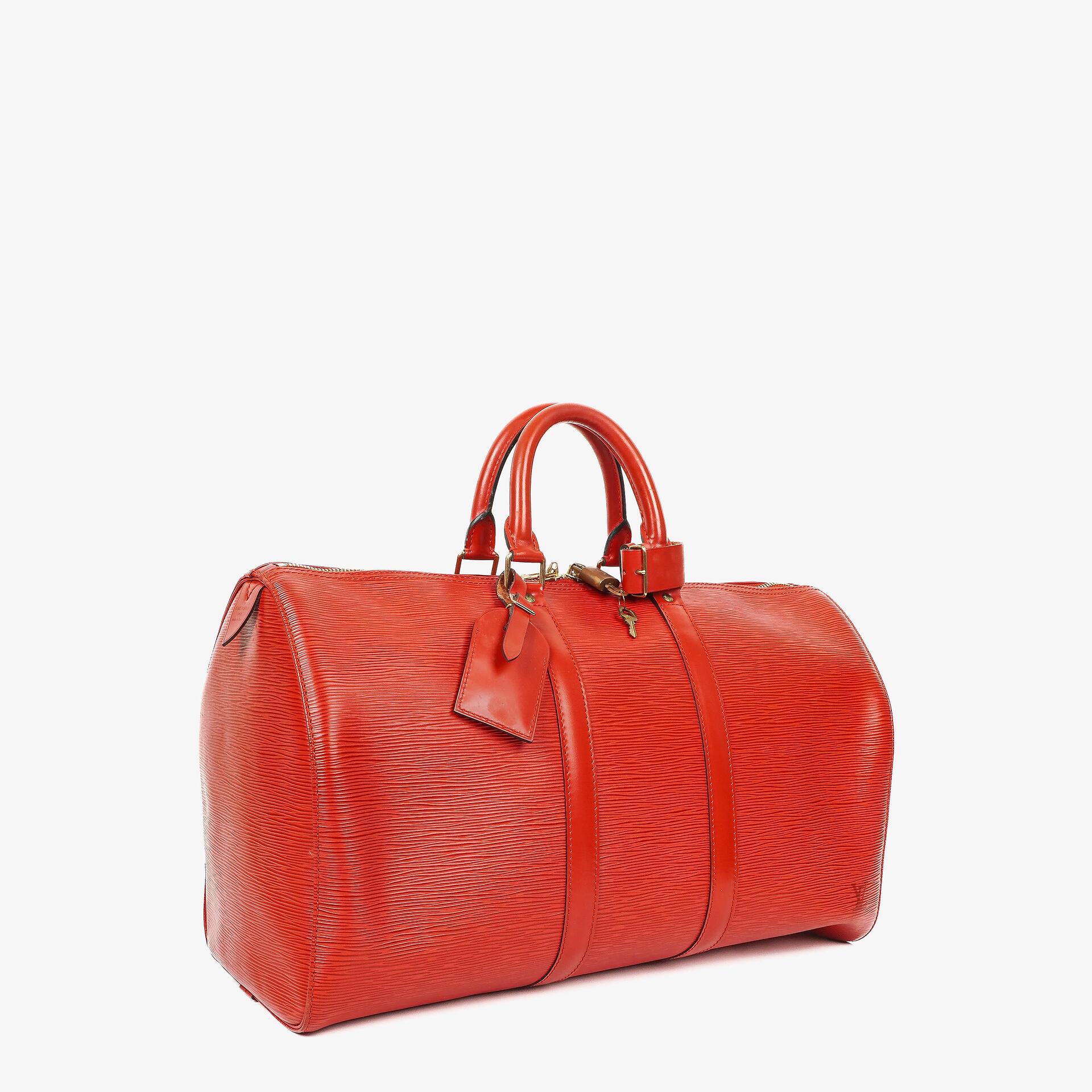 Louis Vuitton Keepall 45 Reisetasche aus rotem Epi Leder