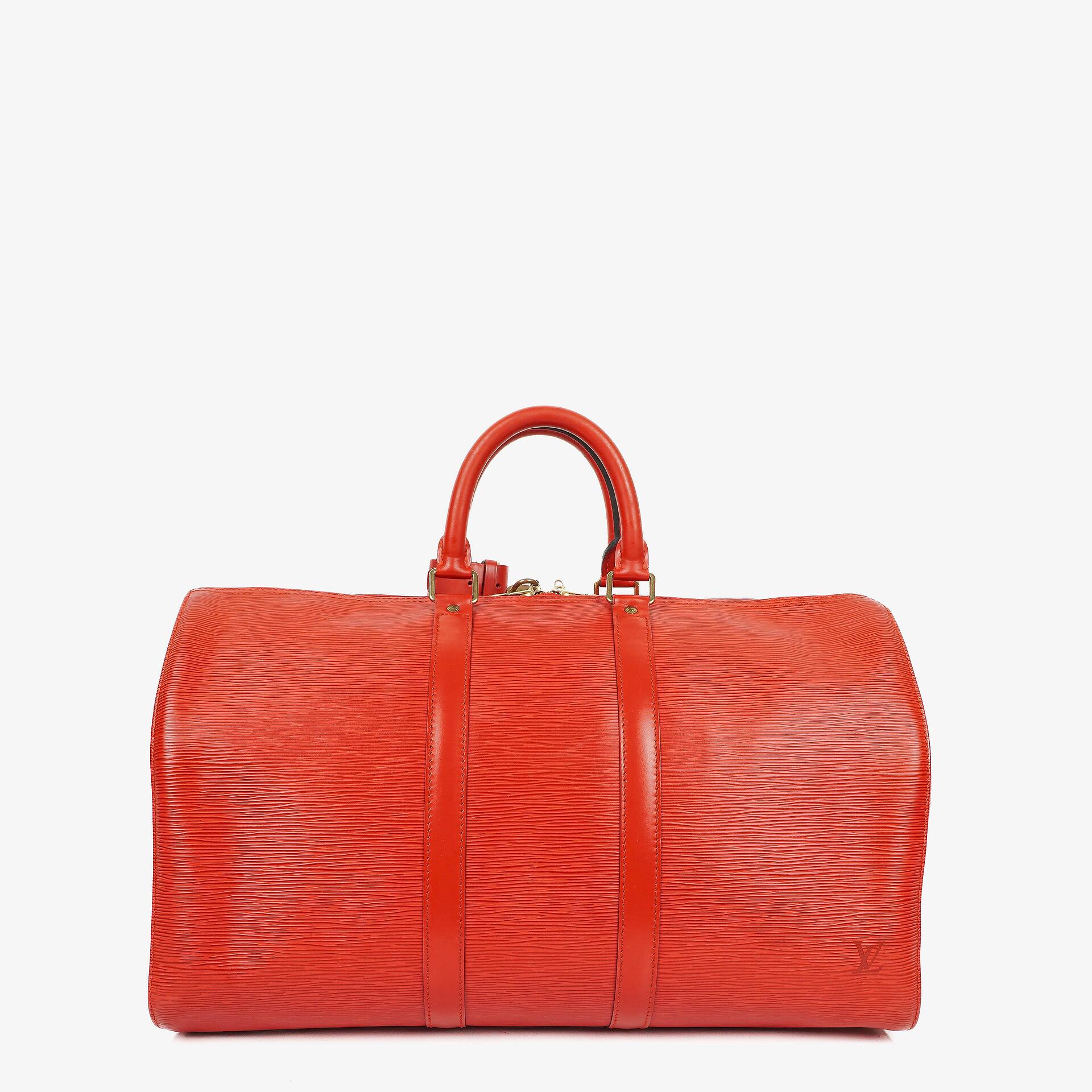 Louis Vuitton Keepall 45 Reisetasche aus rotem Epi Leder