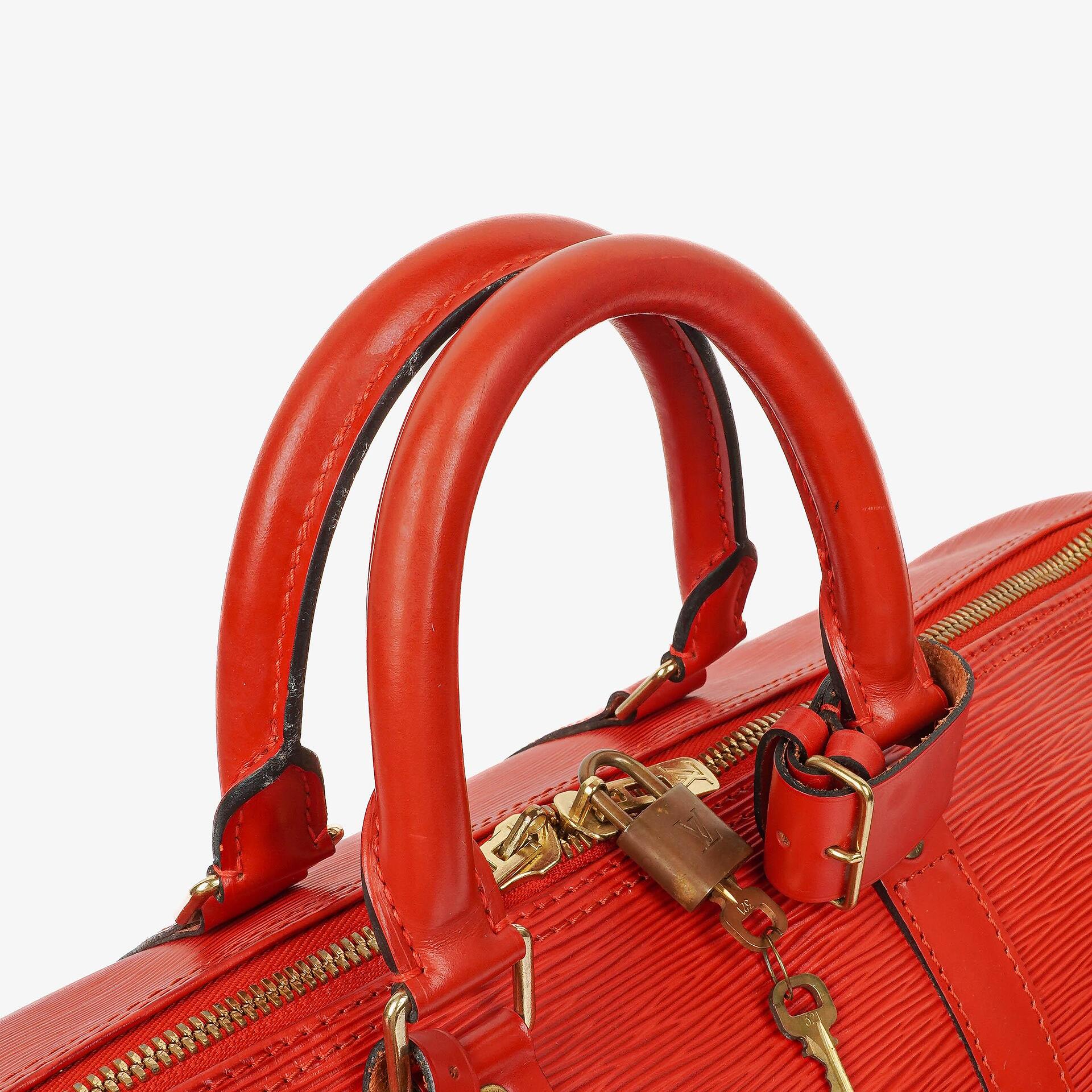 Louis Vuitton Keepall 45 Reisetasche aus rotem Epi Leder