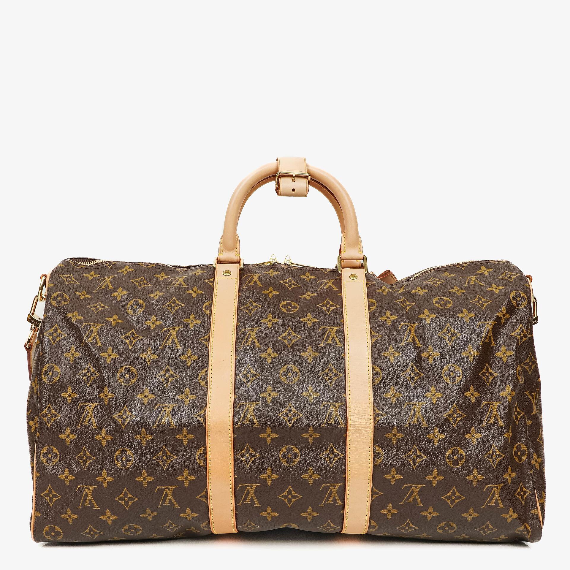 Louis Vuitton Keepall 50 Bandoulière Reisetasche aus Monogram Canvas