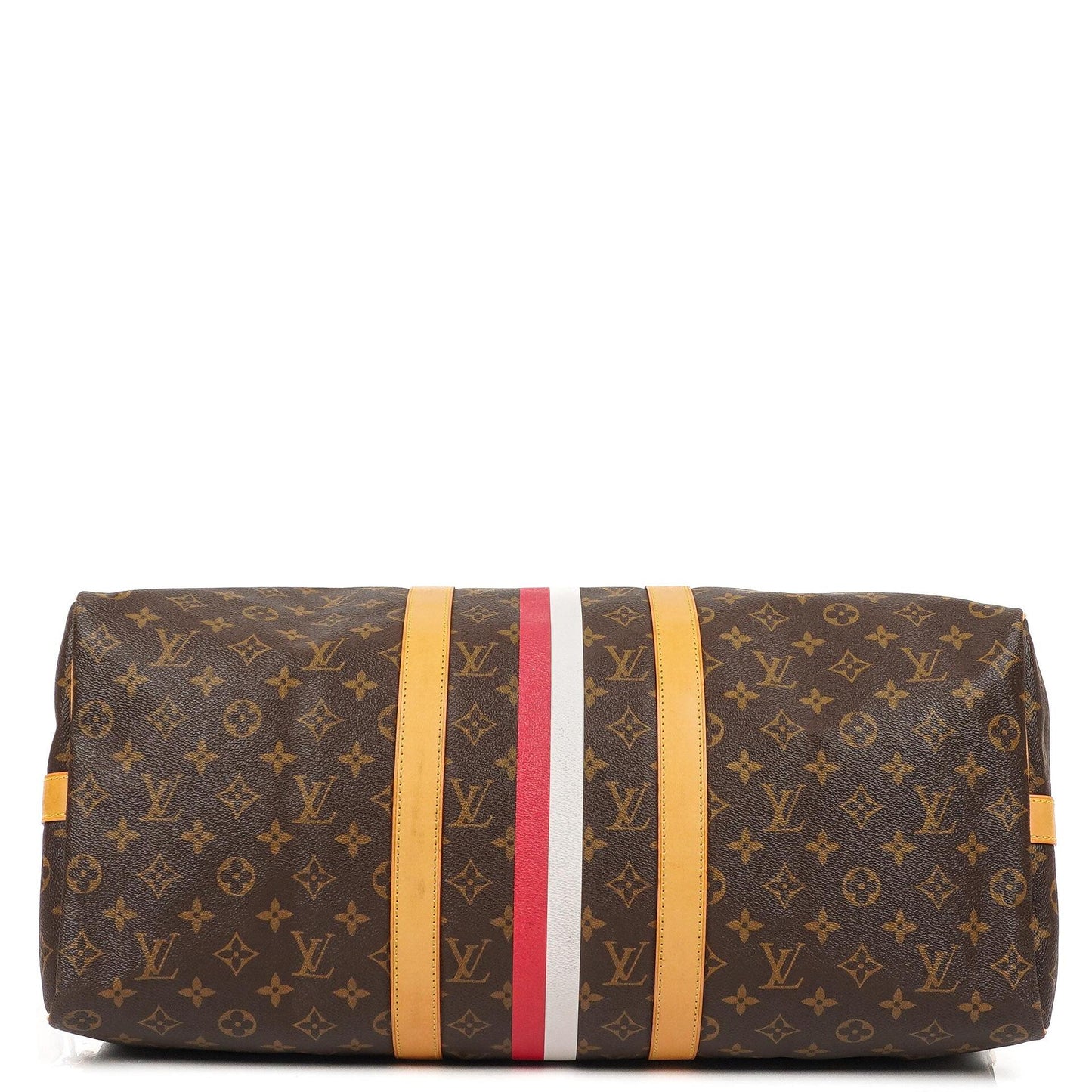 Louis Vuitton Keepall 50 Bandouliere Monogram Canvas Reisetasche mit personalisiertem Heißstempel