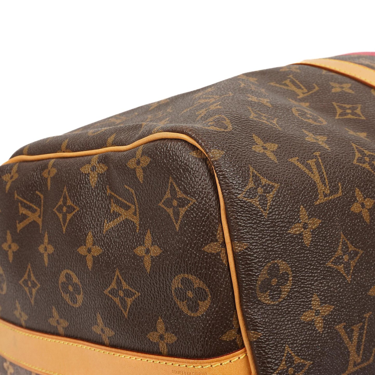 Louis Vuitton Keepall 50 Bandouliere Monogram Canvas Reisetasche mit personalisiertem Heißstempel