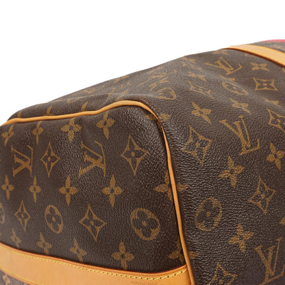 Louis Vuitton Keepall 50 Bandouliere Monogram Canvas Reisetasche mit personalisiertem Heißstempel