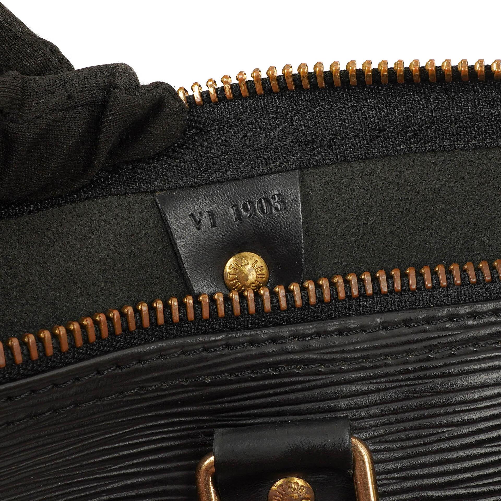 Louis Vuitton Keepall 50 Schwarze EPI Leder Reisetasche, 1993
