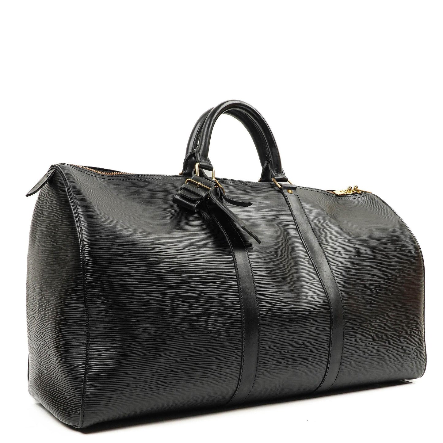 Louis Vuitton Keepall 50 Schwarze EPI Leder Reisetasche, 1993