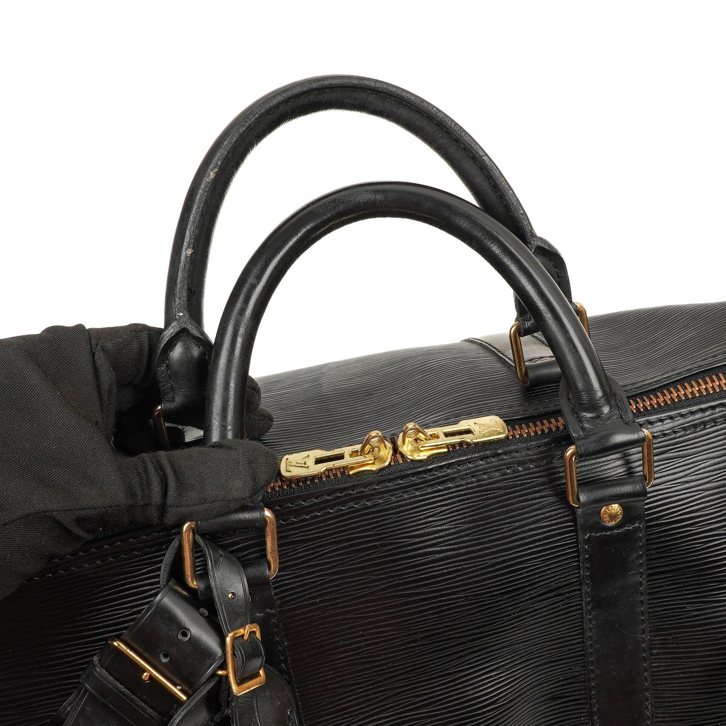 Louis Vuitton Keepall 50 Schwarze EPI Leder Reisetasche, 1993