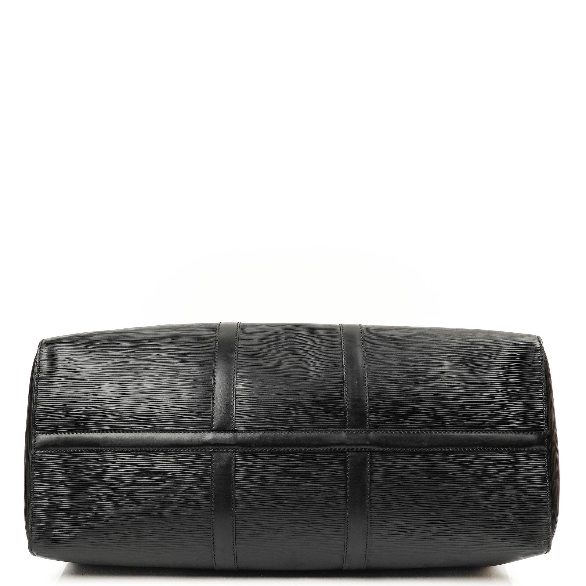 Louis Vuitton Keepall 50 Schwarze EPI Leder Reisetasche, 1993