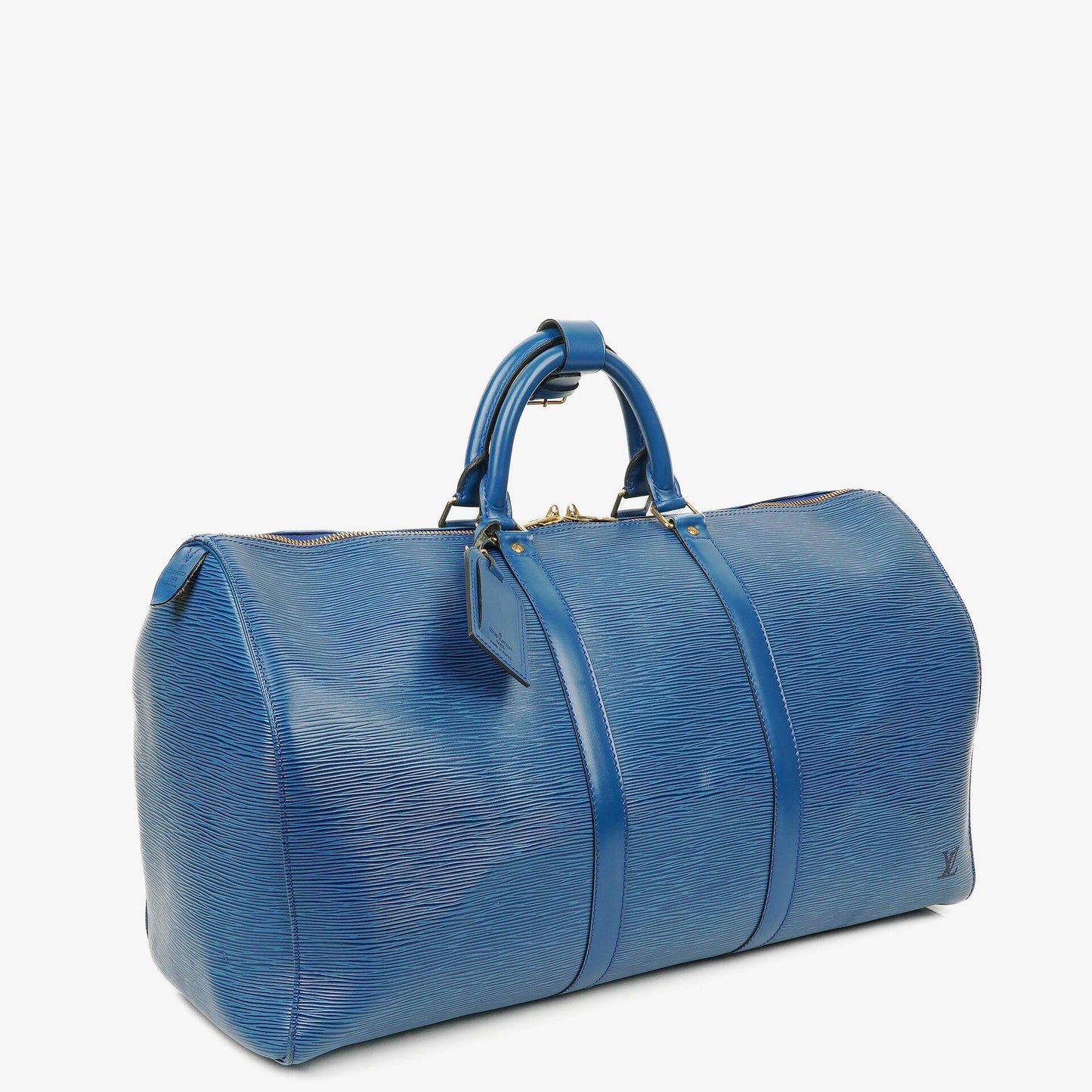 Louis Vuitton Keepall 50 Reisetasche aus blauem Epi Leder