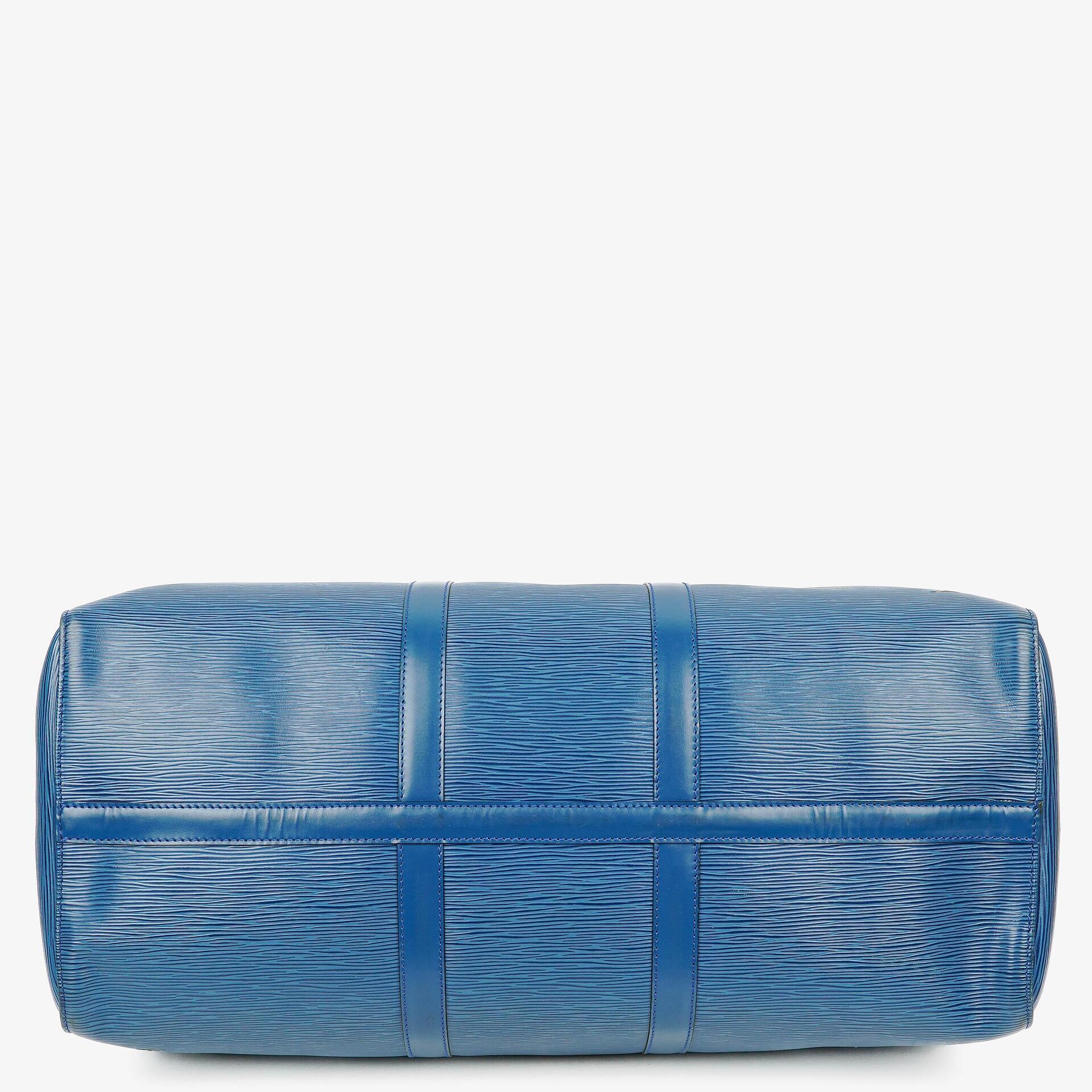 Louis Vuitton Keepall 50 Reisetasche aus blauem Epi Leder