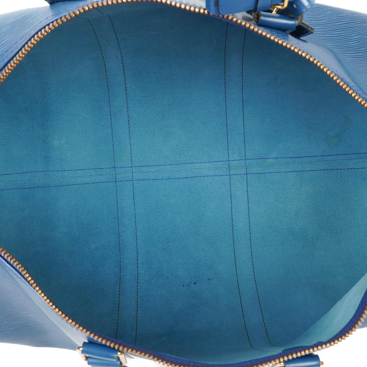 Louis Vuitton Keepall 50 Reisetasche aus blauem Epi Leder