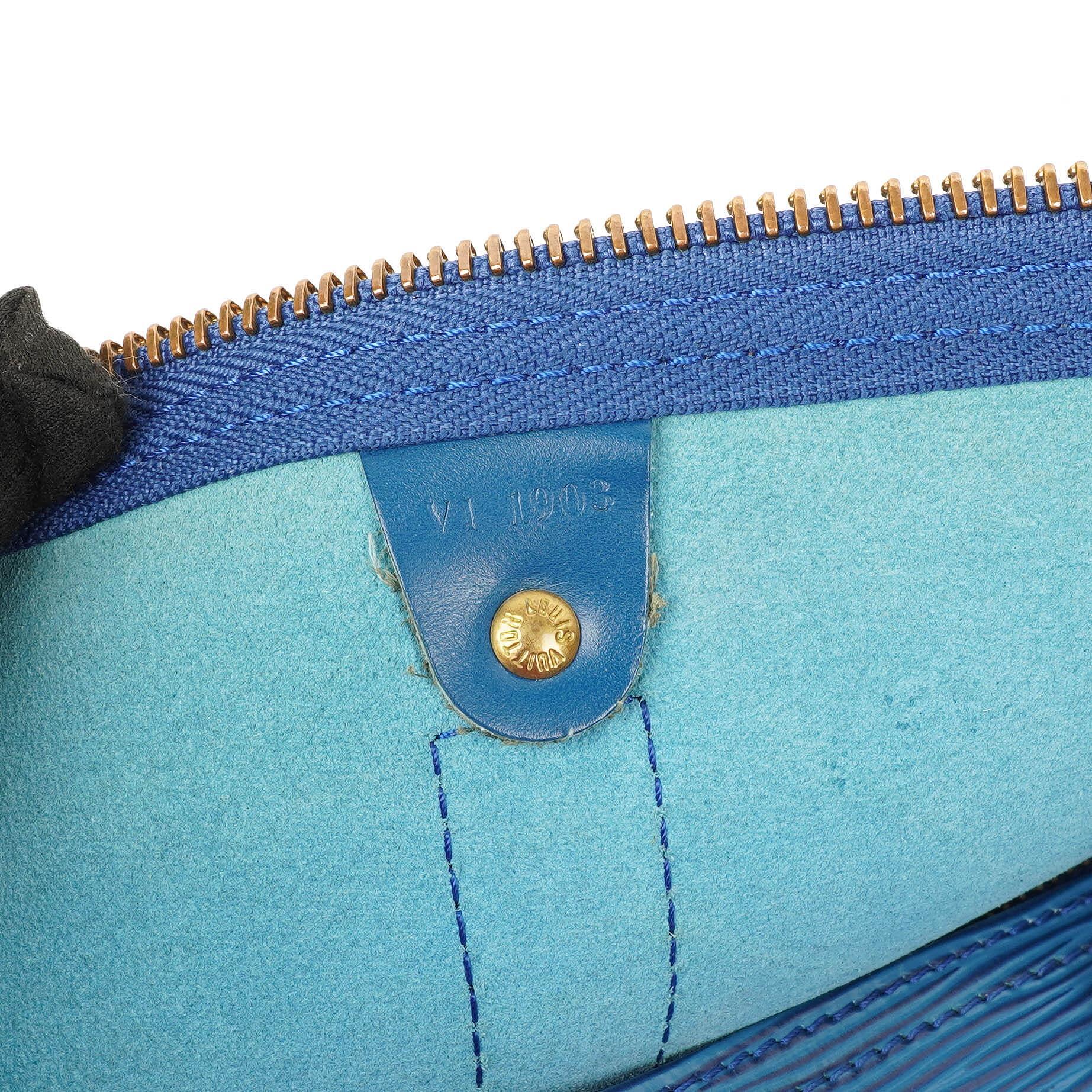 Louis Vuitton Keepall 50 Reisetasche aus blauem Epi Leder