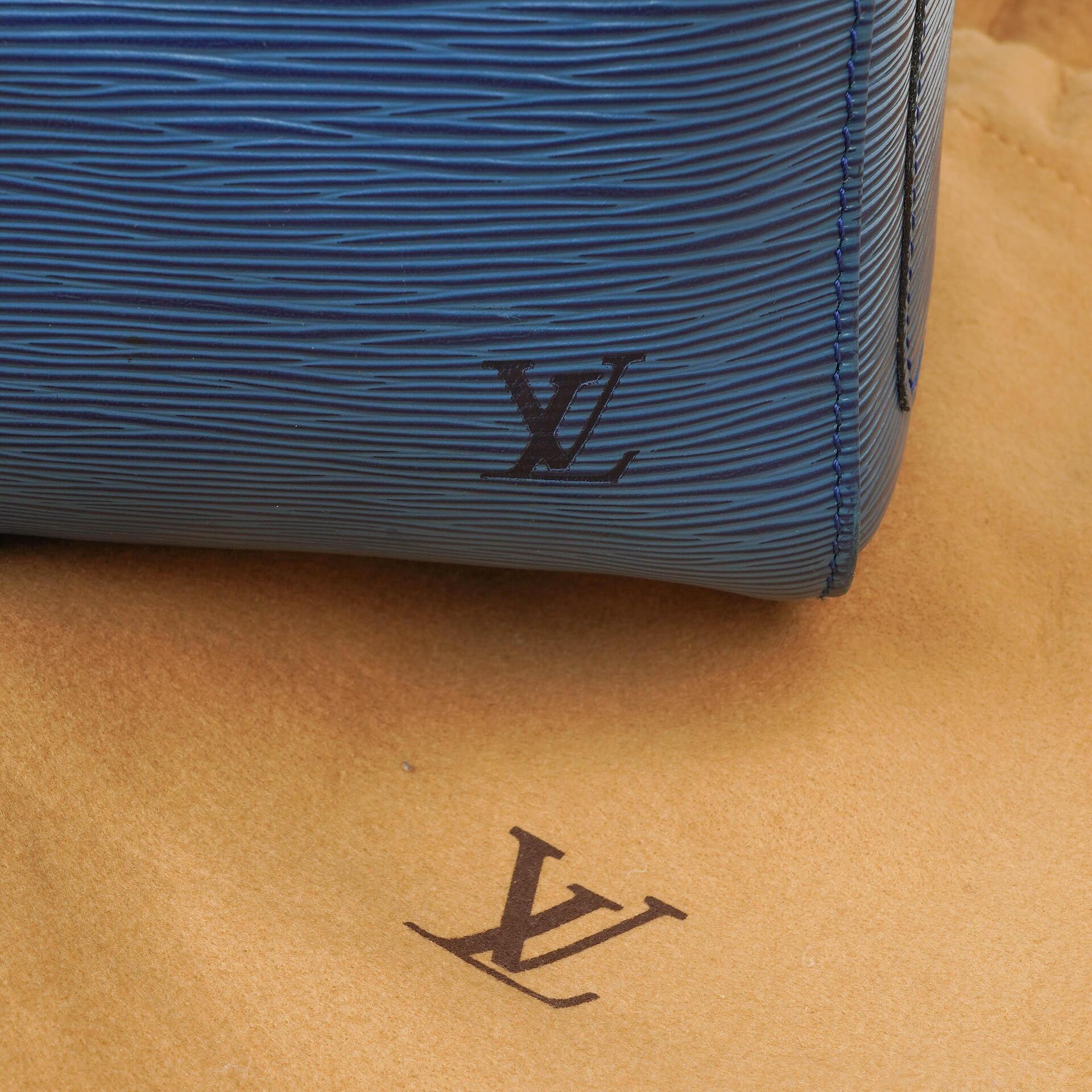 Louis Vuitton Keepall 50 Reisetasche aus blauem Epi Leder