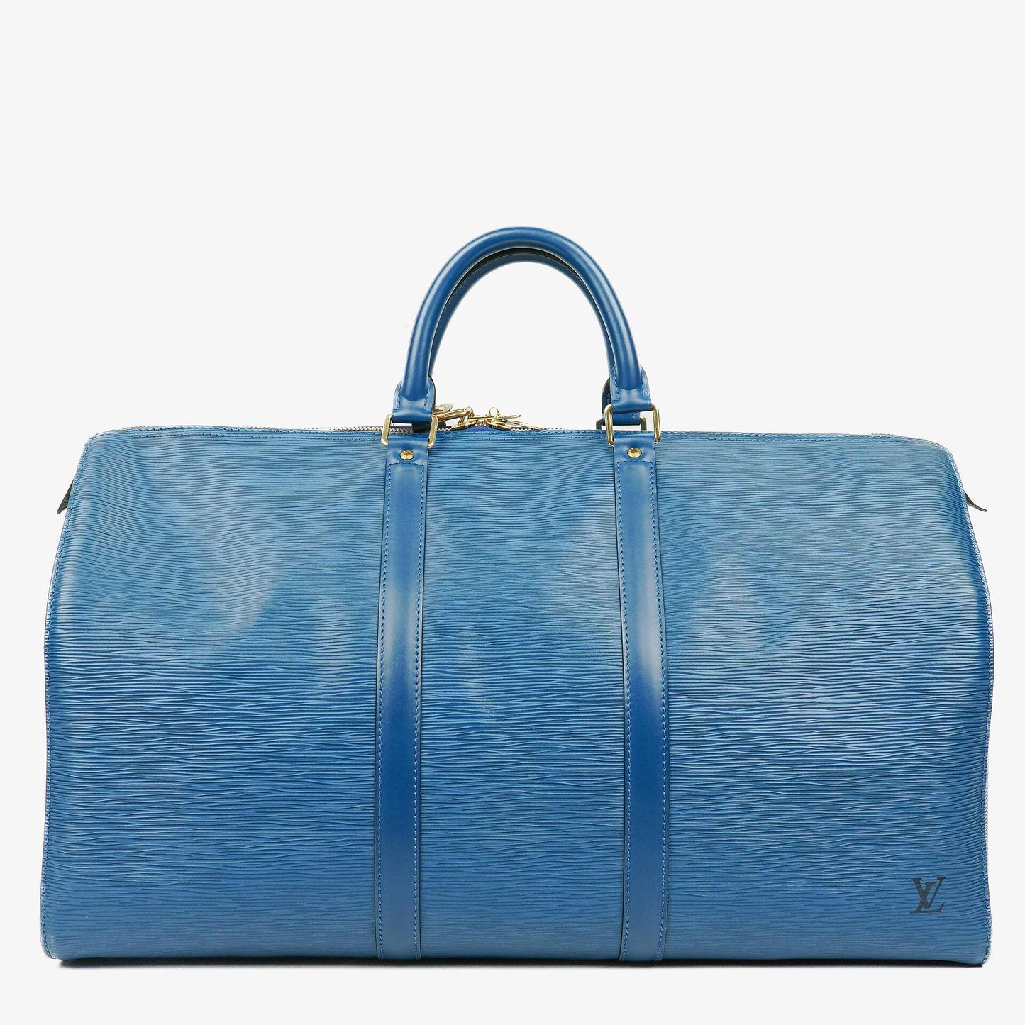 Louis Vuitton Keepall 50 Reisetasche aus blauem Epi-Leder