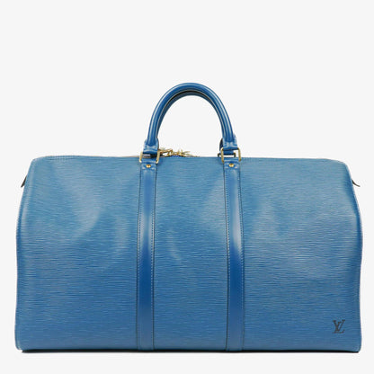 Louis Vuitton Keepall 50 Reisetasche aus blauem Epi-Leder