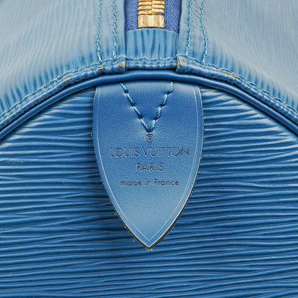 Louis Vuitton Keepall 50 Reisetasche aus blauem Epi-Leder