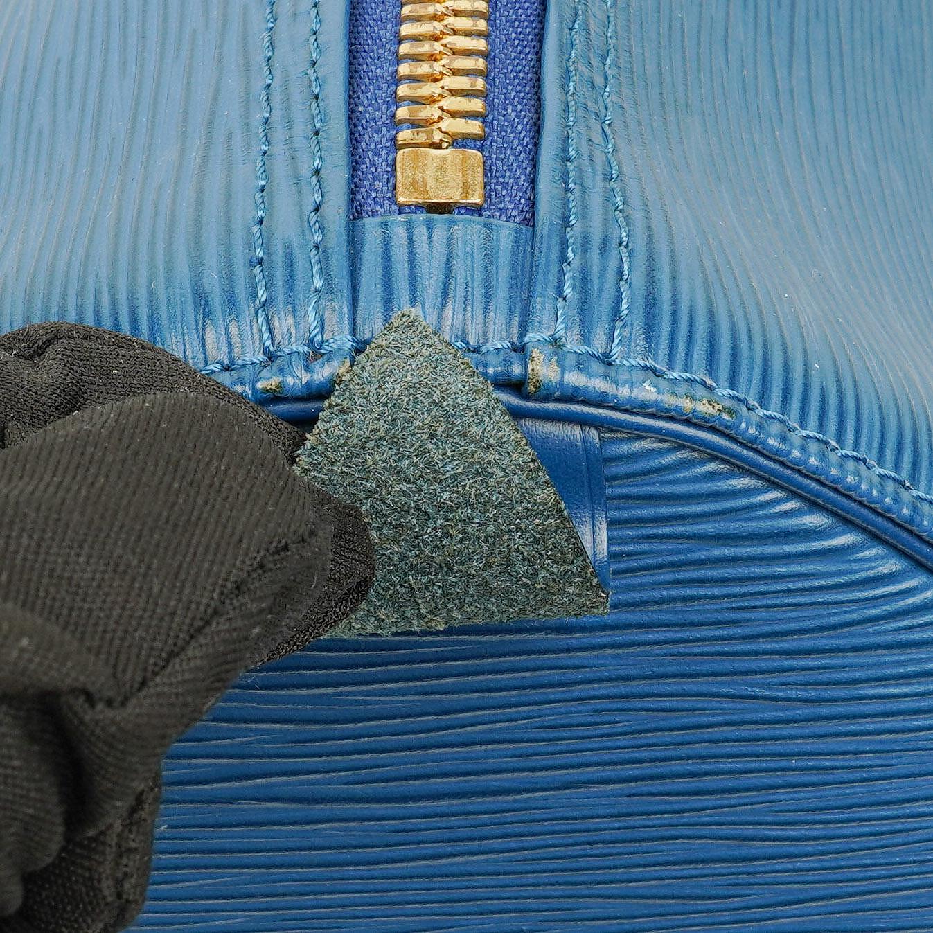 Louis Vuitton Keepall 50 Reisetasche aus blauem Epi-Leder