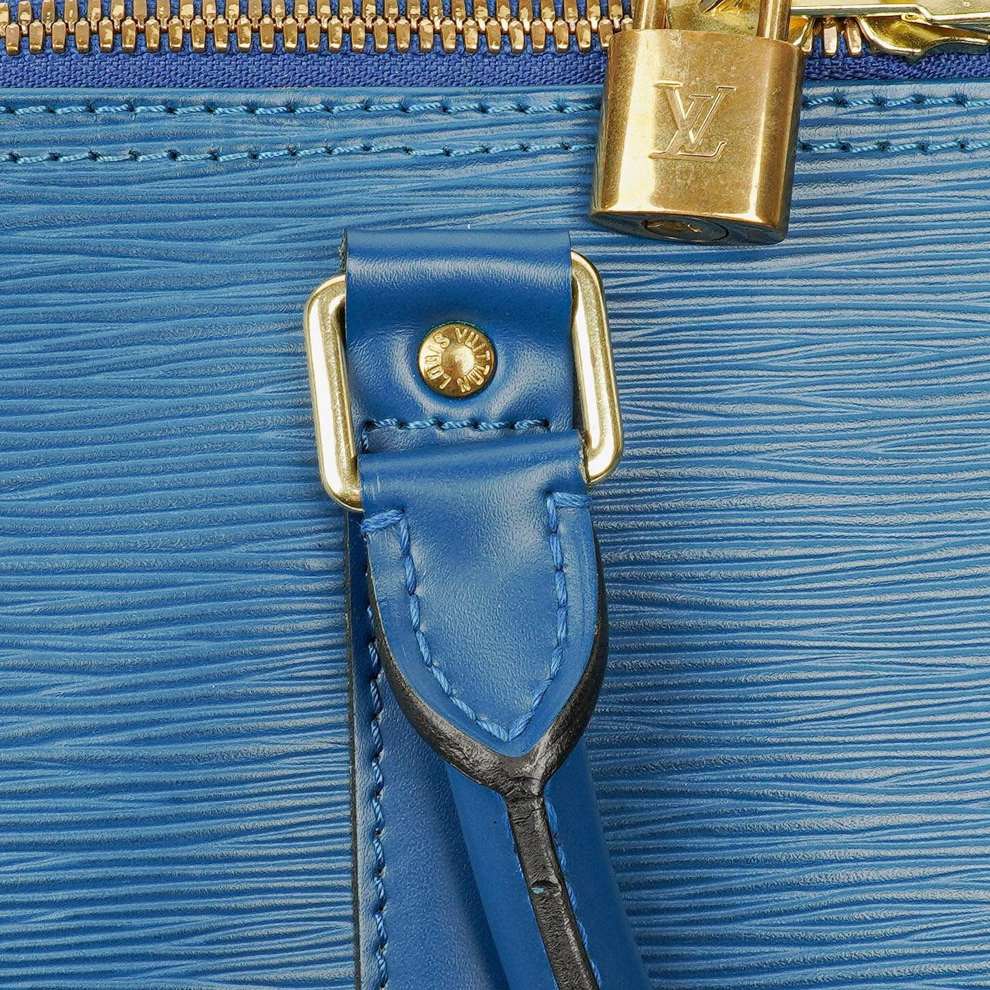 Louis Vuitton Keepall 50 Reisetasche aus blauem Epi-Leder
