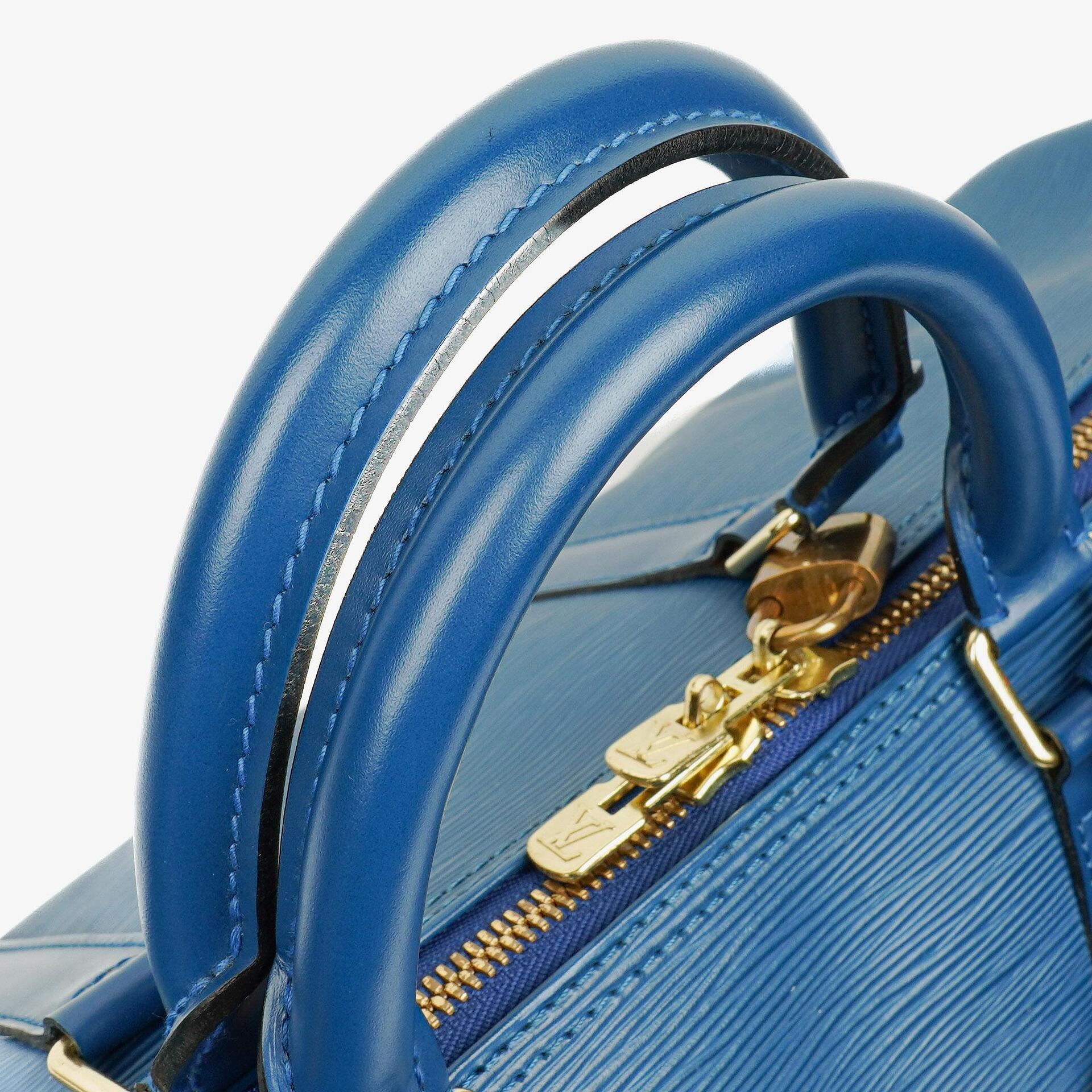 Louis Vuitton Keepall 50 Reisetasche aus blauem Epi-Leder