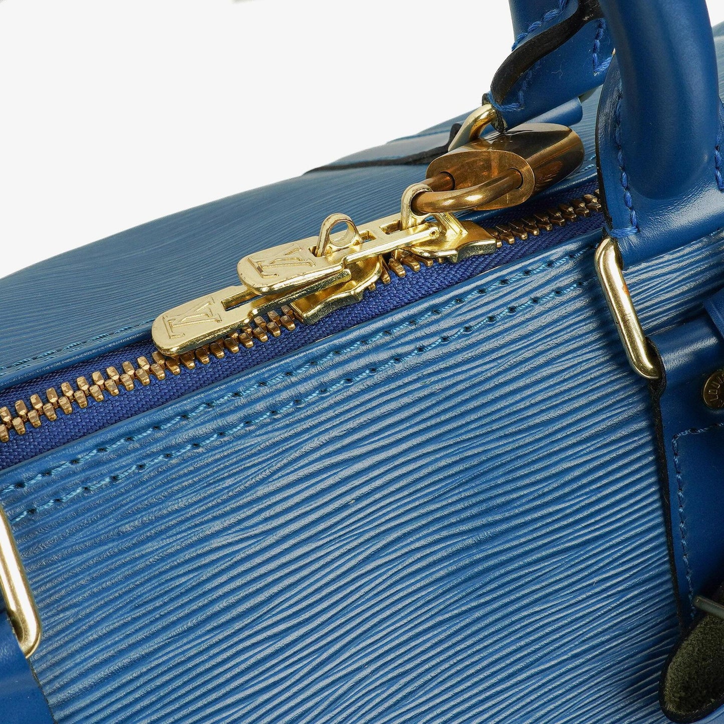 Louis Vuitton Keepall 50 Reisetasche aus blauem Epi-Leder