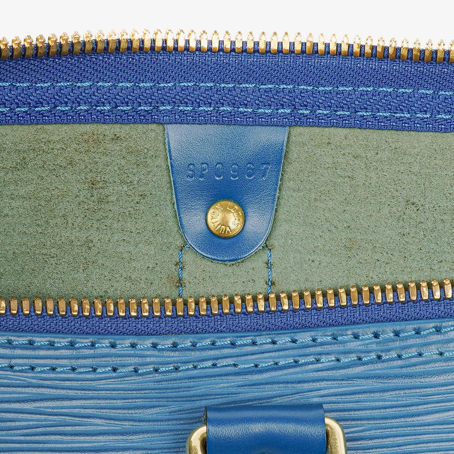 Louis Vuitton Keepall 50 Reisetasche aus blauem Epi-Leder