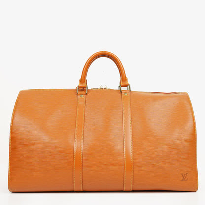 Louis Vuitton Keepall 50 Reisetasche in Braun aus Epi Leder