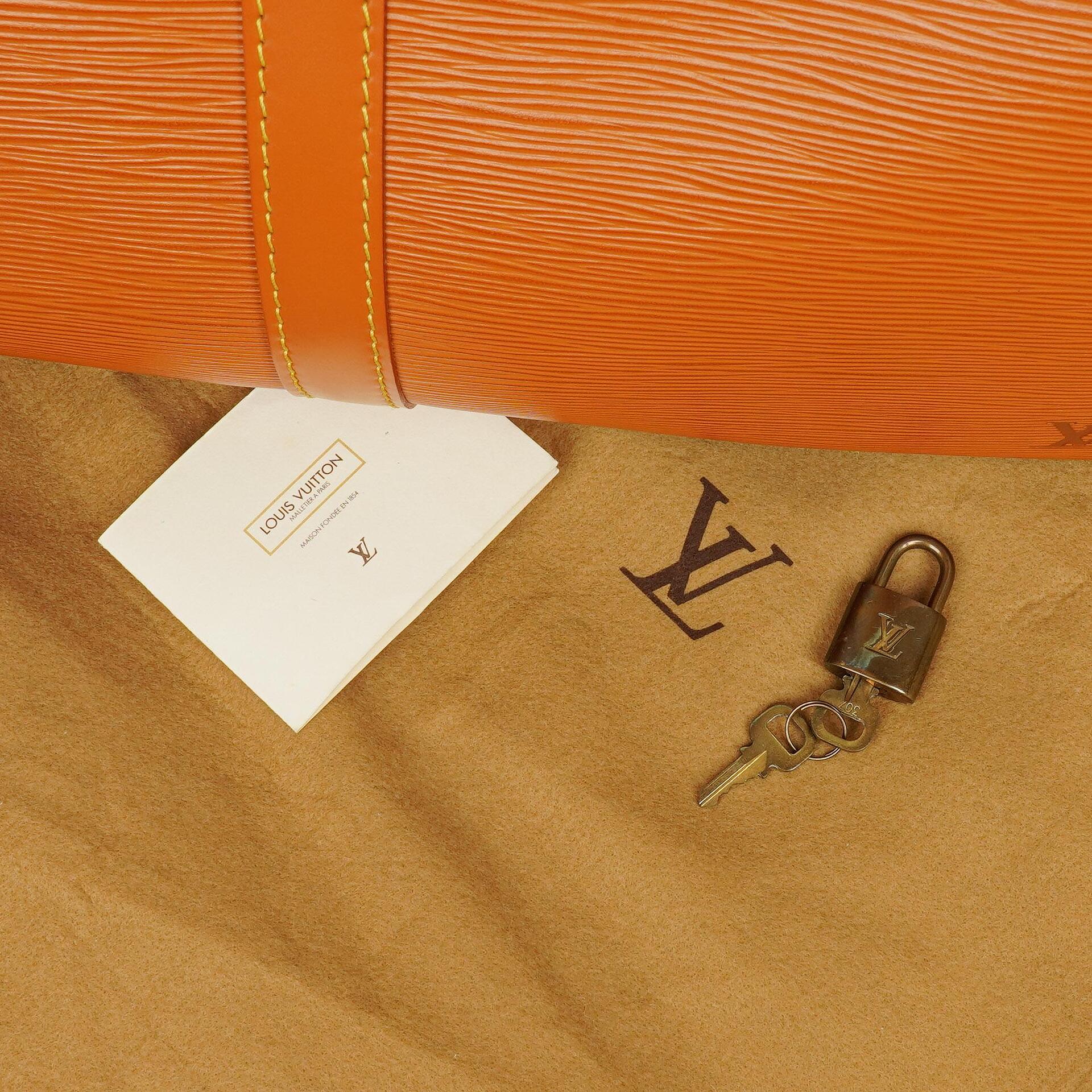 Louis Vuitton Keepall 50 Reisetasche in Braun aus Epi Leder