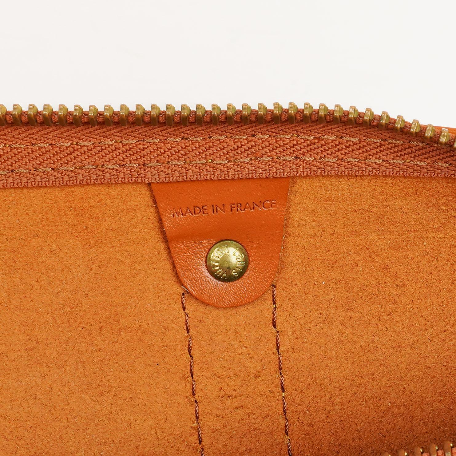 Louis Vuitton Keepall 50 Reisetasche in Braun aus Epi Leder