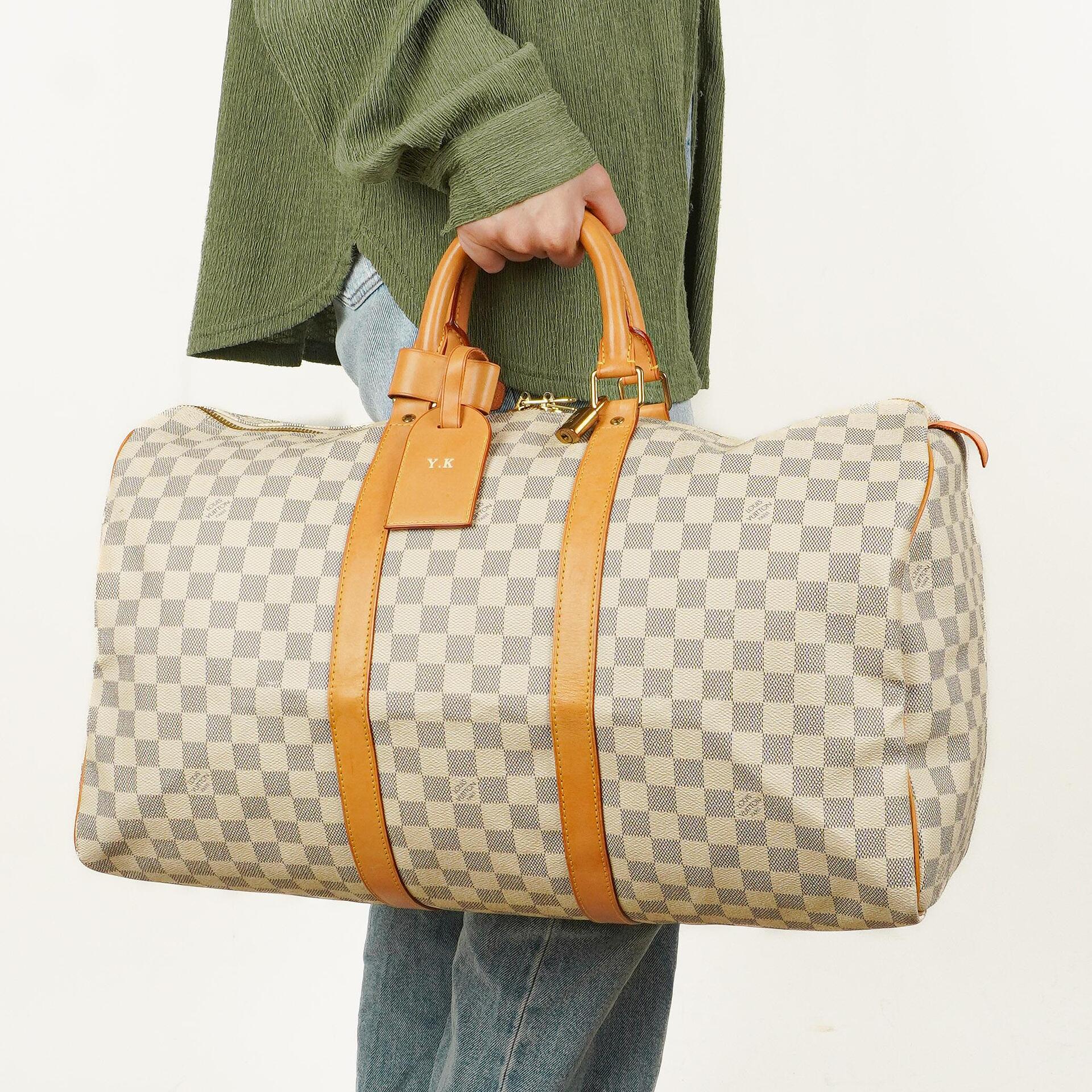 Louis Vuitton Keepall 50 Damier Azur Reisetasche